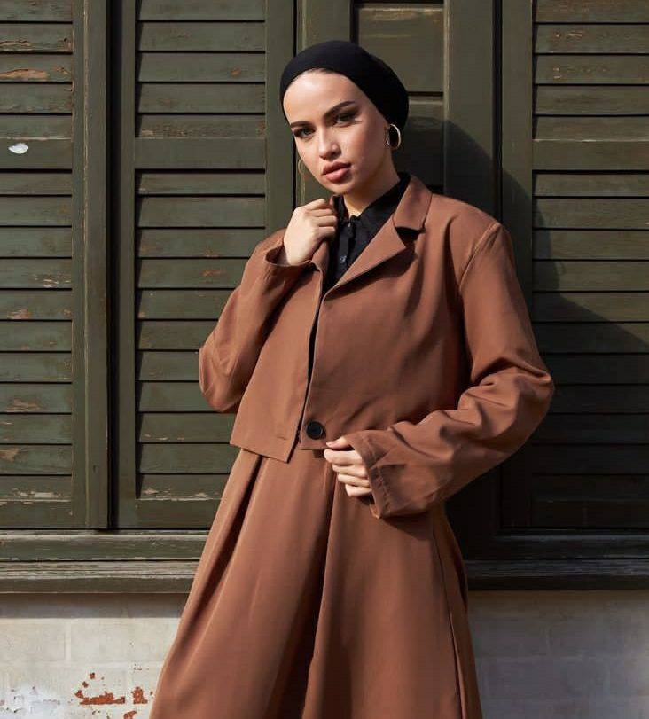 Sahara skirt jacket suit - Brown