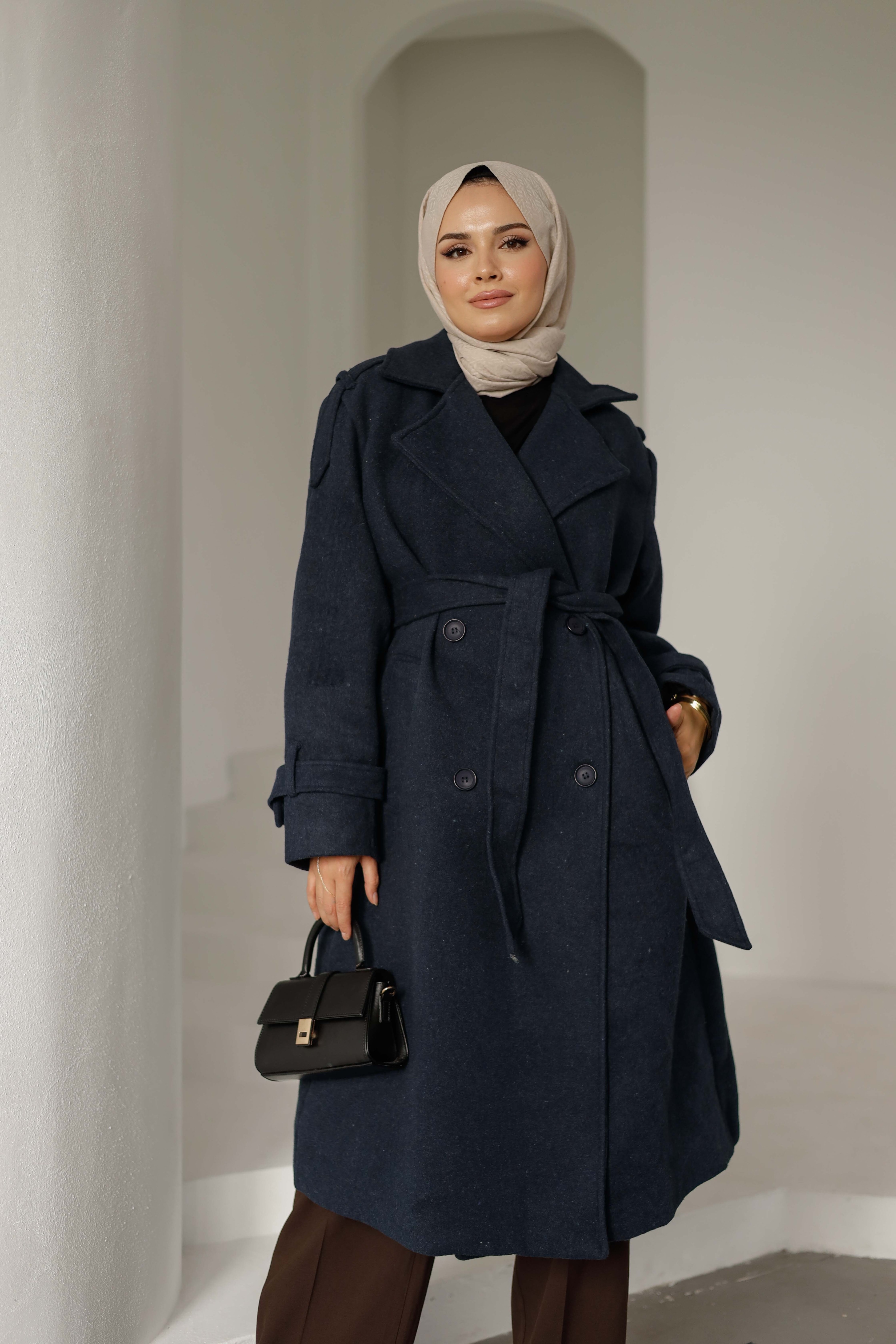 Massi Kaşe Kaban - Lacivert