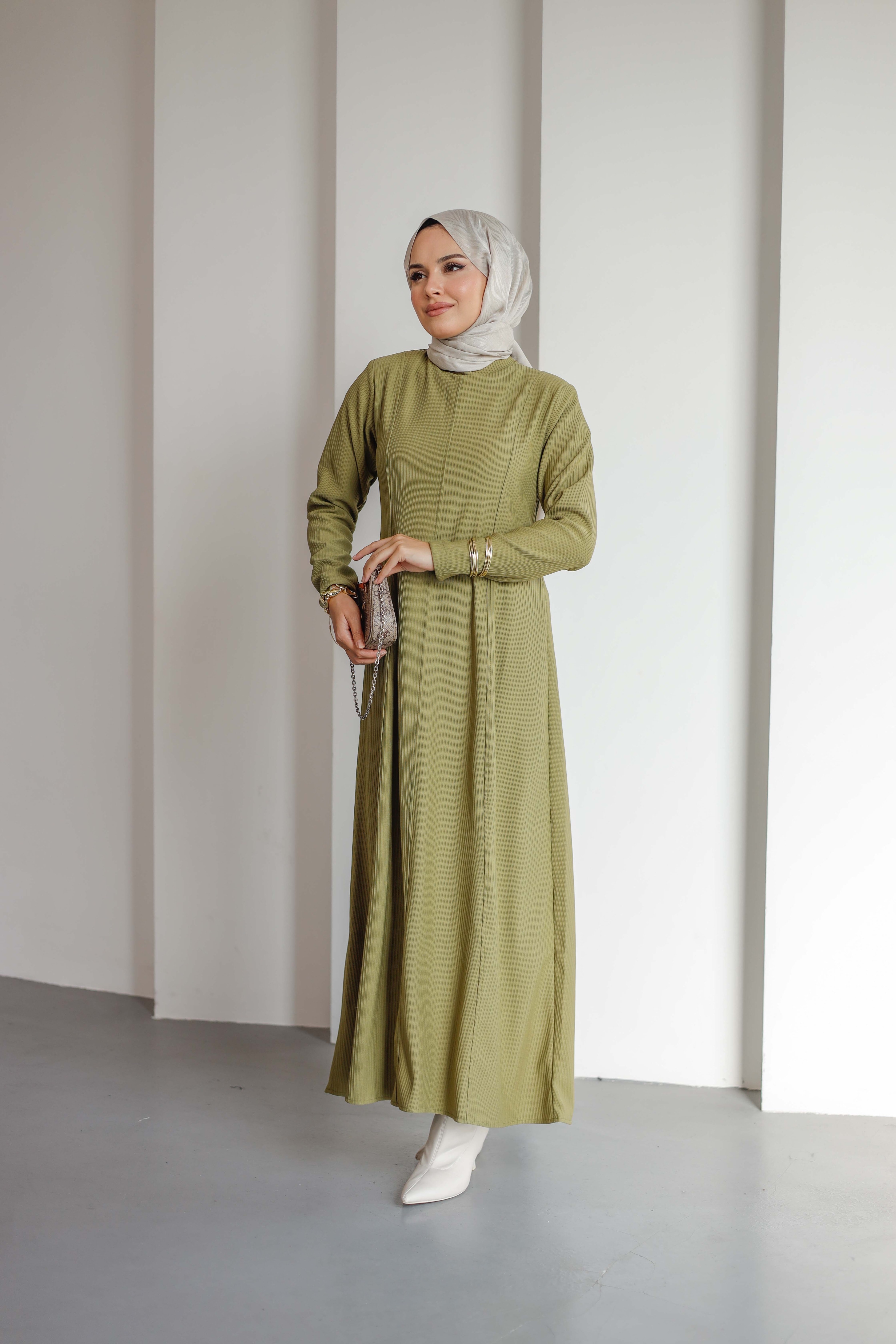 Harley Uzun Elbise - Haki