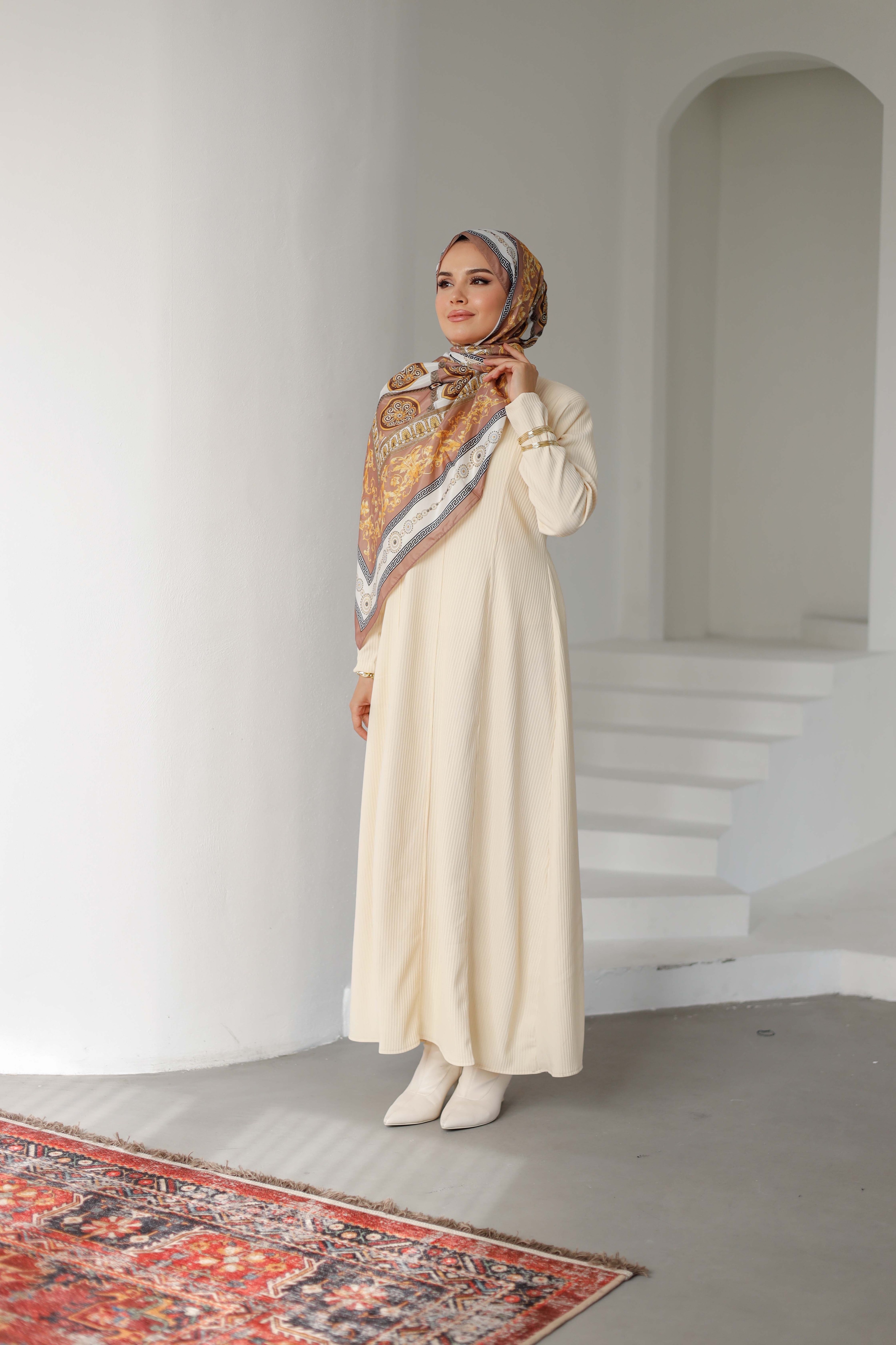 Harley Uzun Elbise - Bej