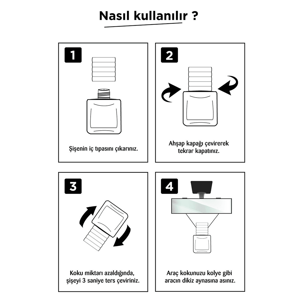 Vanilya Kokulu İp Askılı Araç Kokusu 8ml