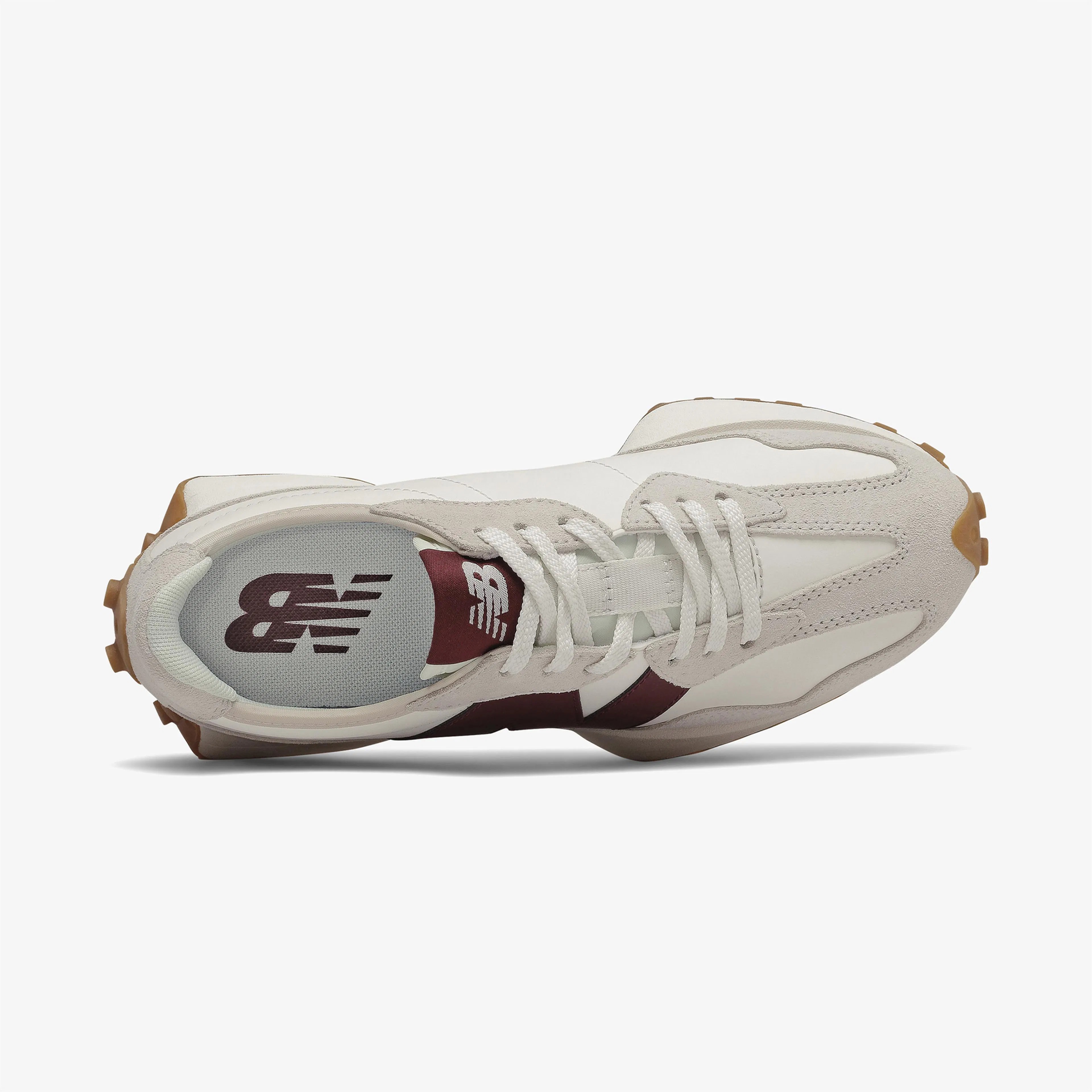 327 Unisex Spor Ayakkabı - Gri/Bordo
