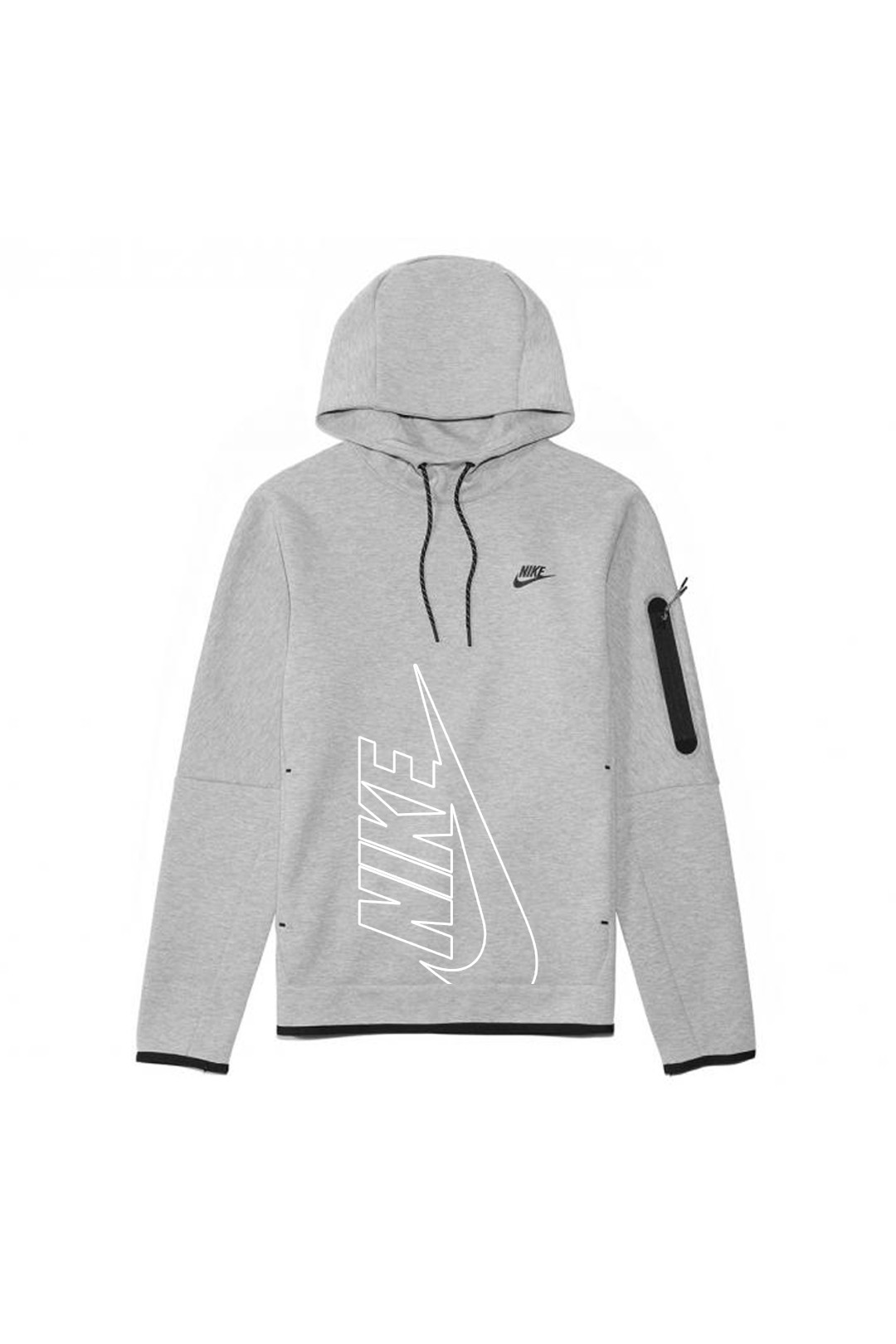 Tech Fleece Graphic Pullover Hoodie - Gri