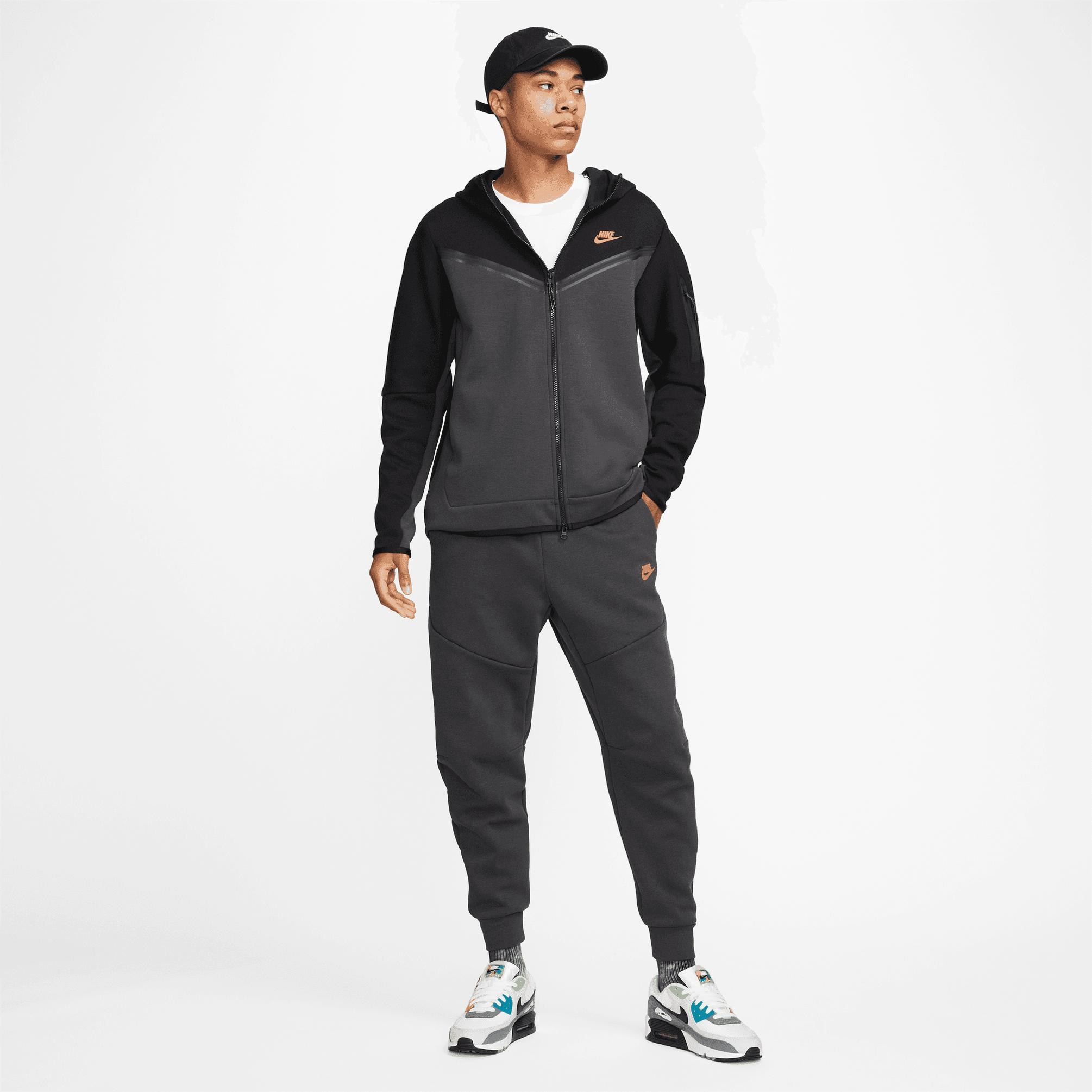 Tech Fleece Full Zip Hoodie - Siyah / Antrasit / Gold