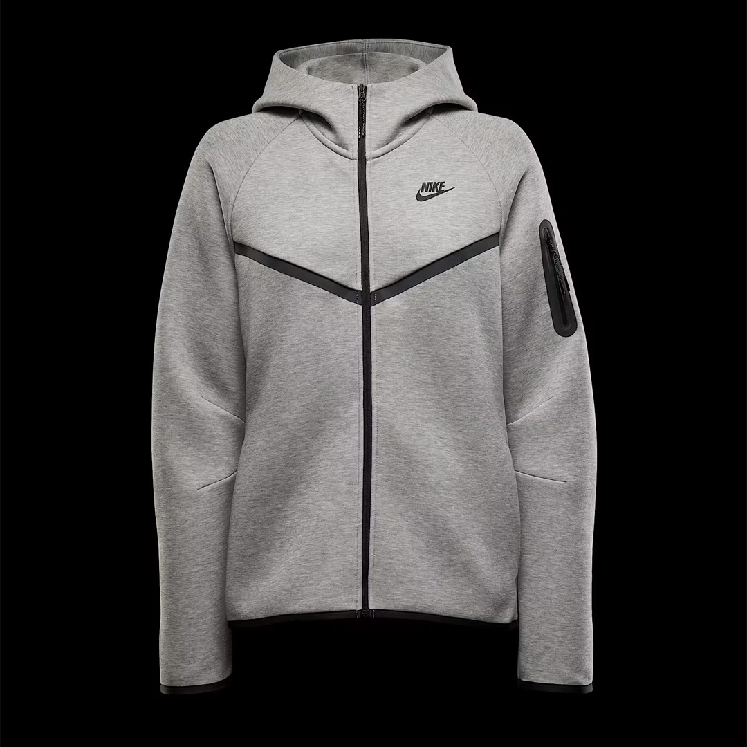 Sportswear Tech Fleece Windrunner Kadın Hoodie - Dark Grey Heather/Siyah