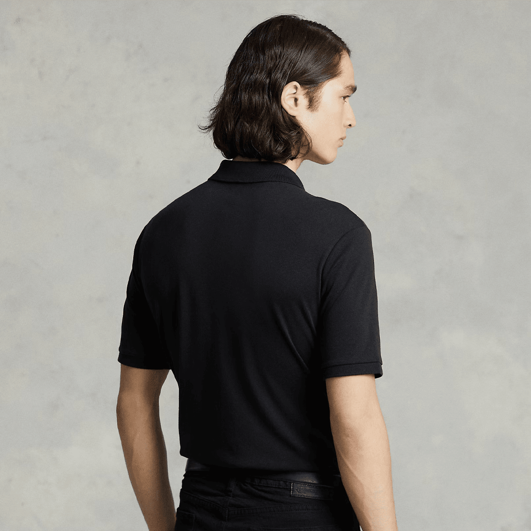 Bear Mesh Polo - Siyah