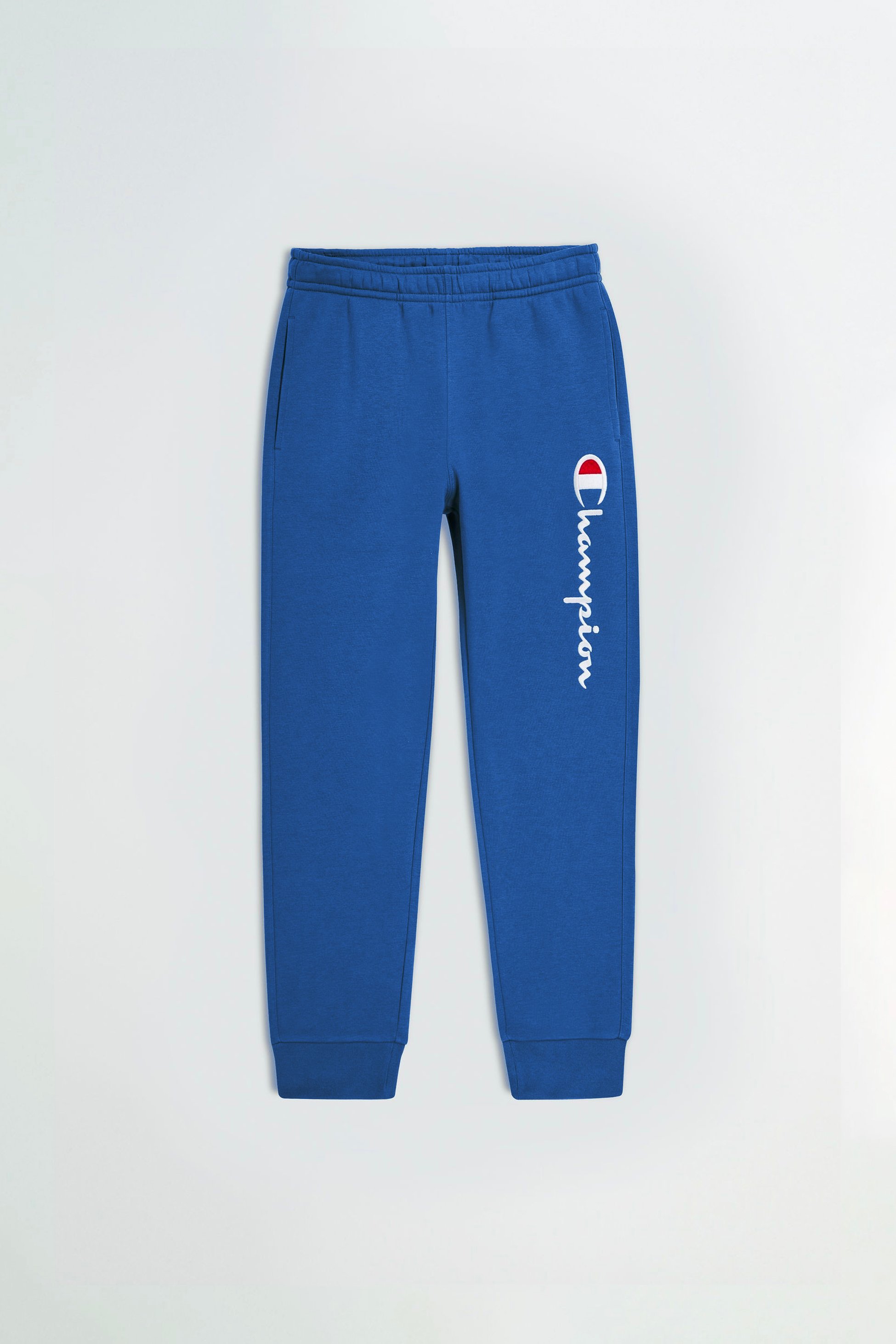 Leg Embroidered Fleece Joggers - Mavi