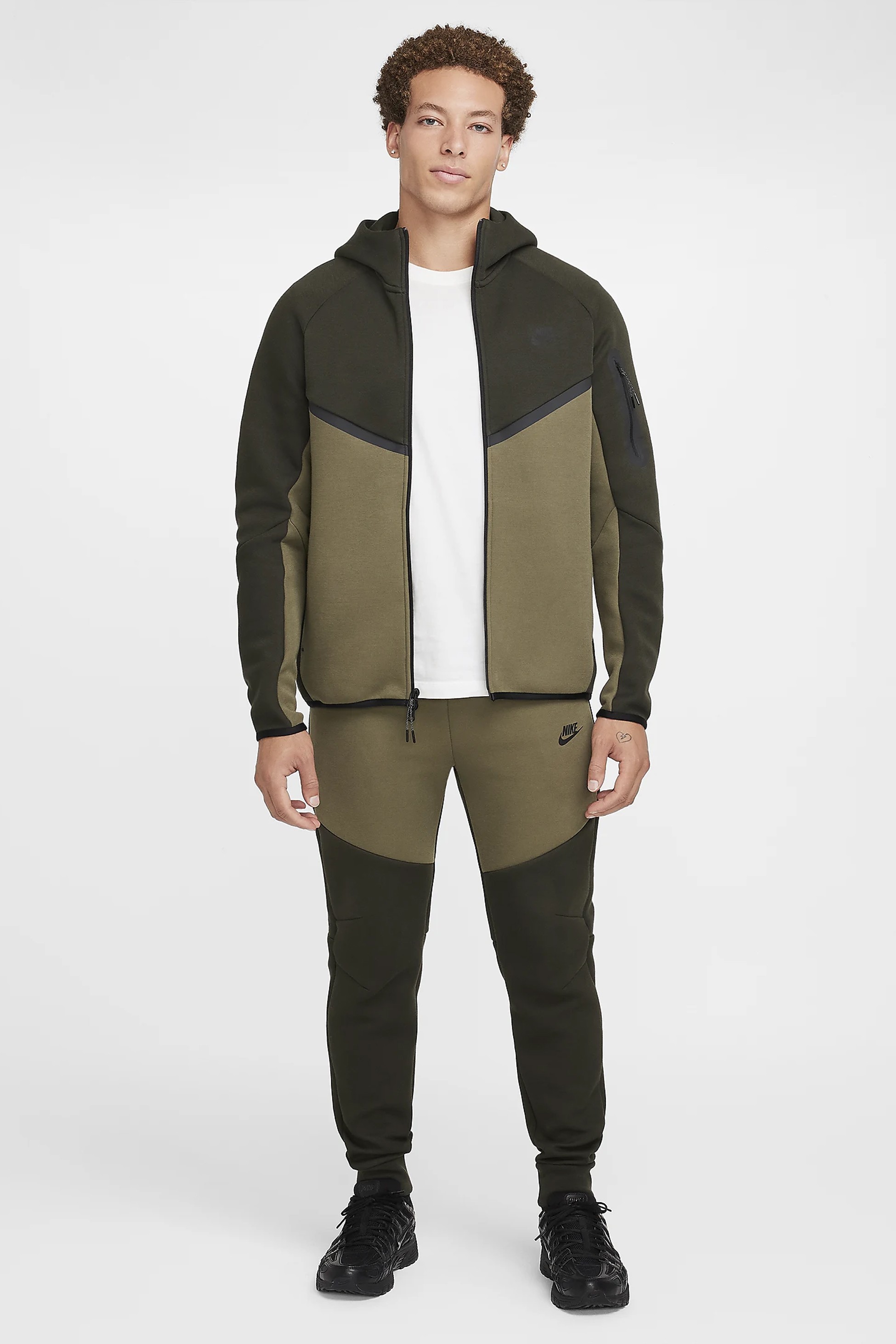 Tech Full-Zip Windrunner Hoodie - Sequoia/Medium Olive/Black