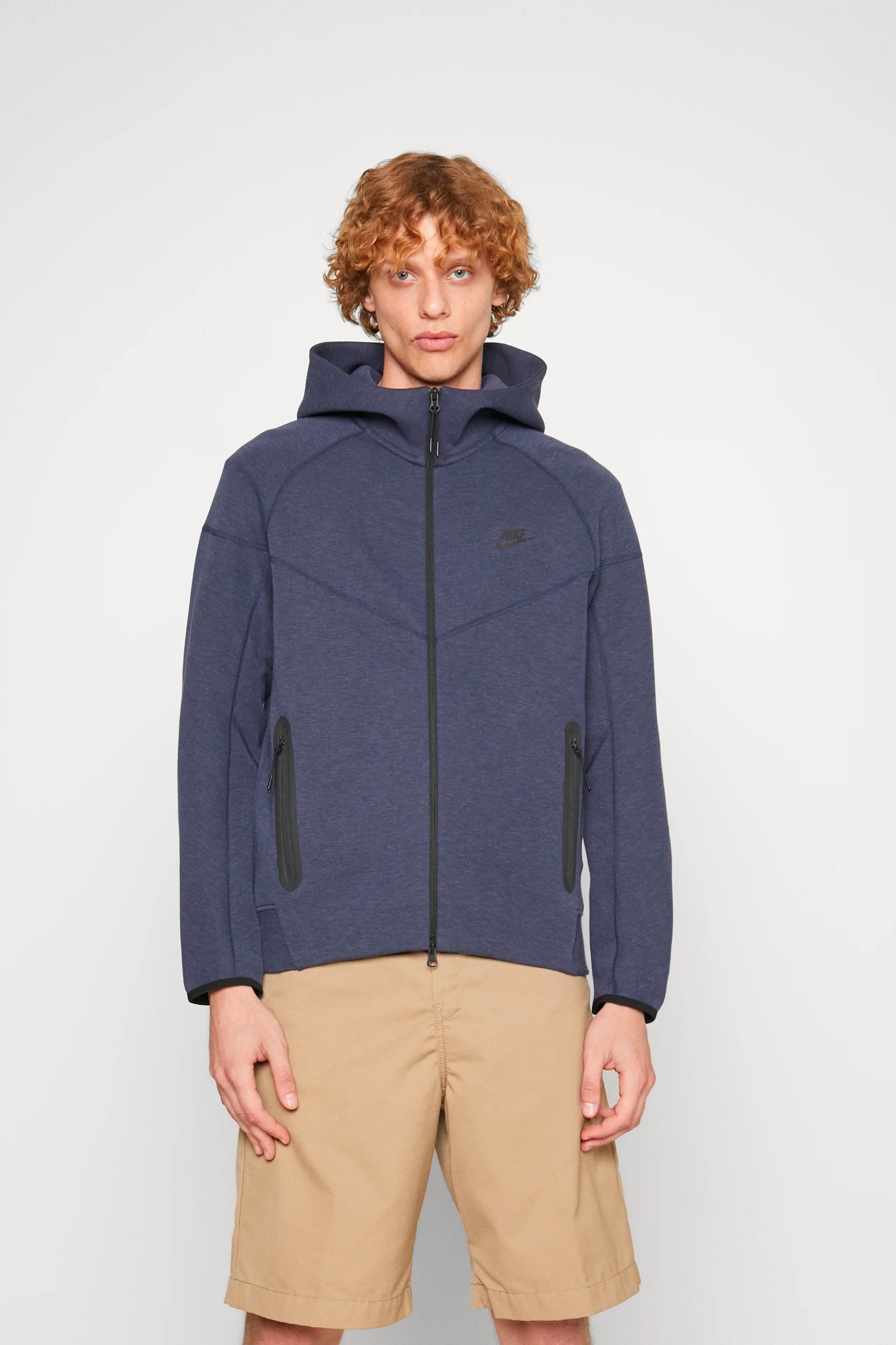 Yeni Tech Fleece Windrunner Kapüşonlu Üst - Obsidian Heather/Siyah