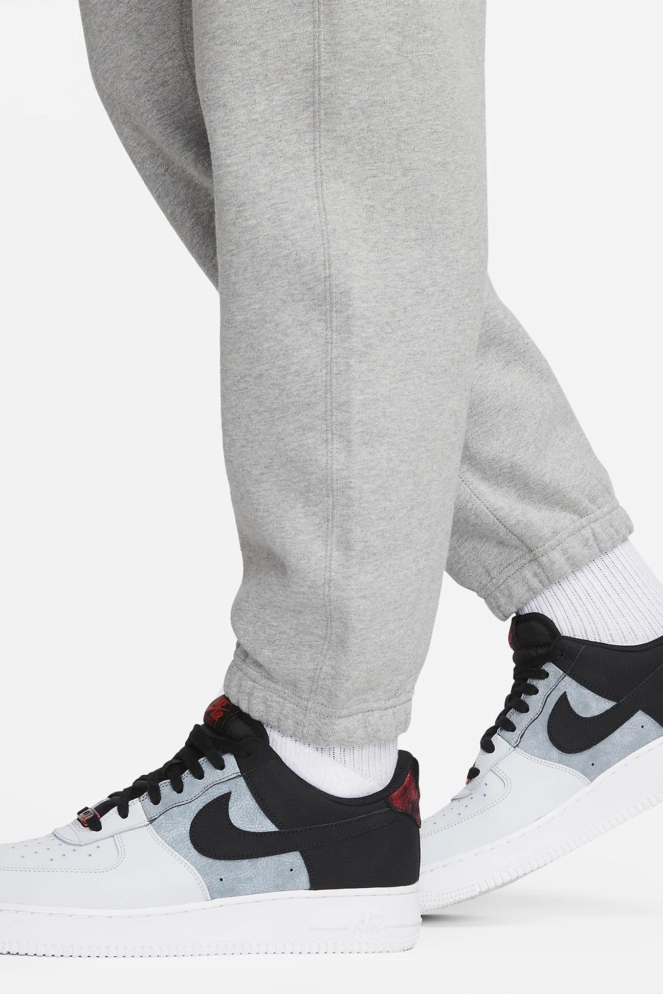 Solo Swoosh Fleece Erkek Joggers - Dark Grey Heather/Silver