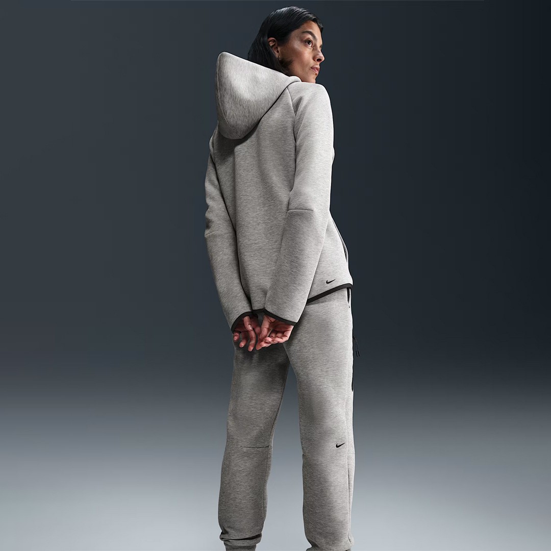 Sportswear Tech Fleece Windrunner Kadın Hoodie - Dark Grey Heather/Siyah