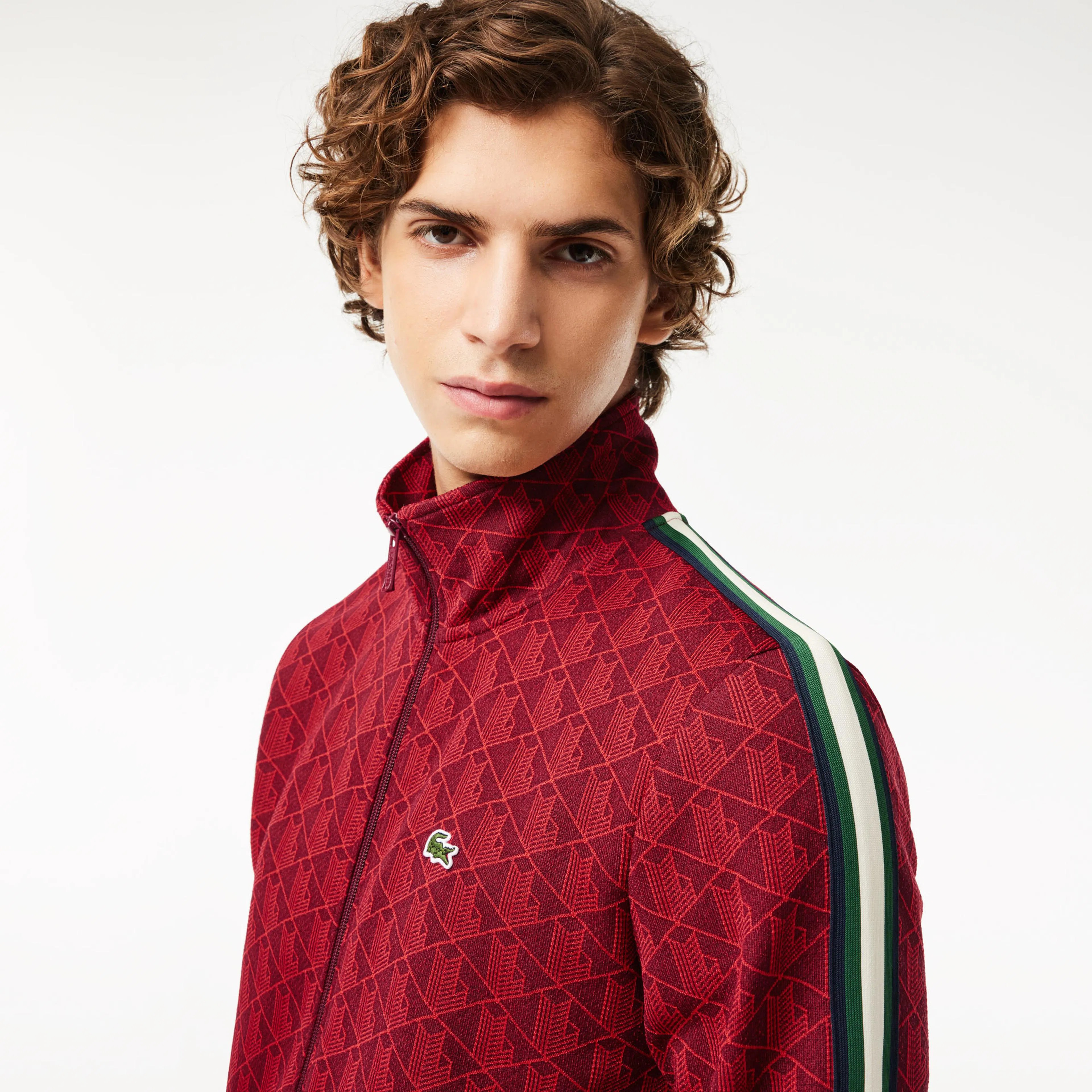 Regular Fit Monogram Sweatshirt - Kırmızı