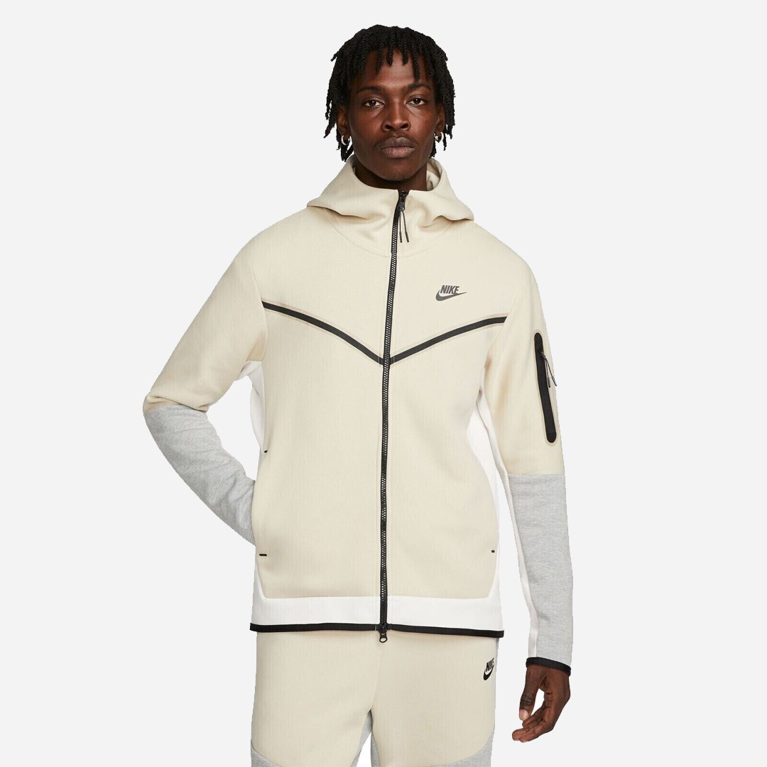 Tech Fleece Full Zip Hoodie - Rattan/Phantom/Dark Grey Heather/Siyah