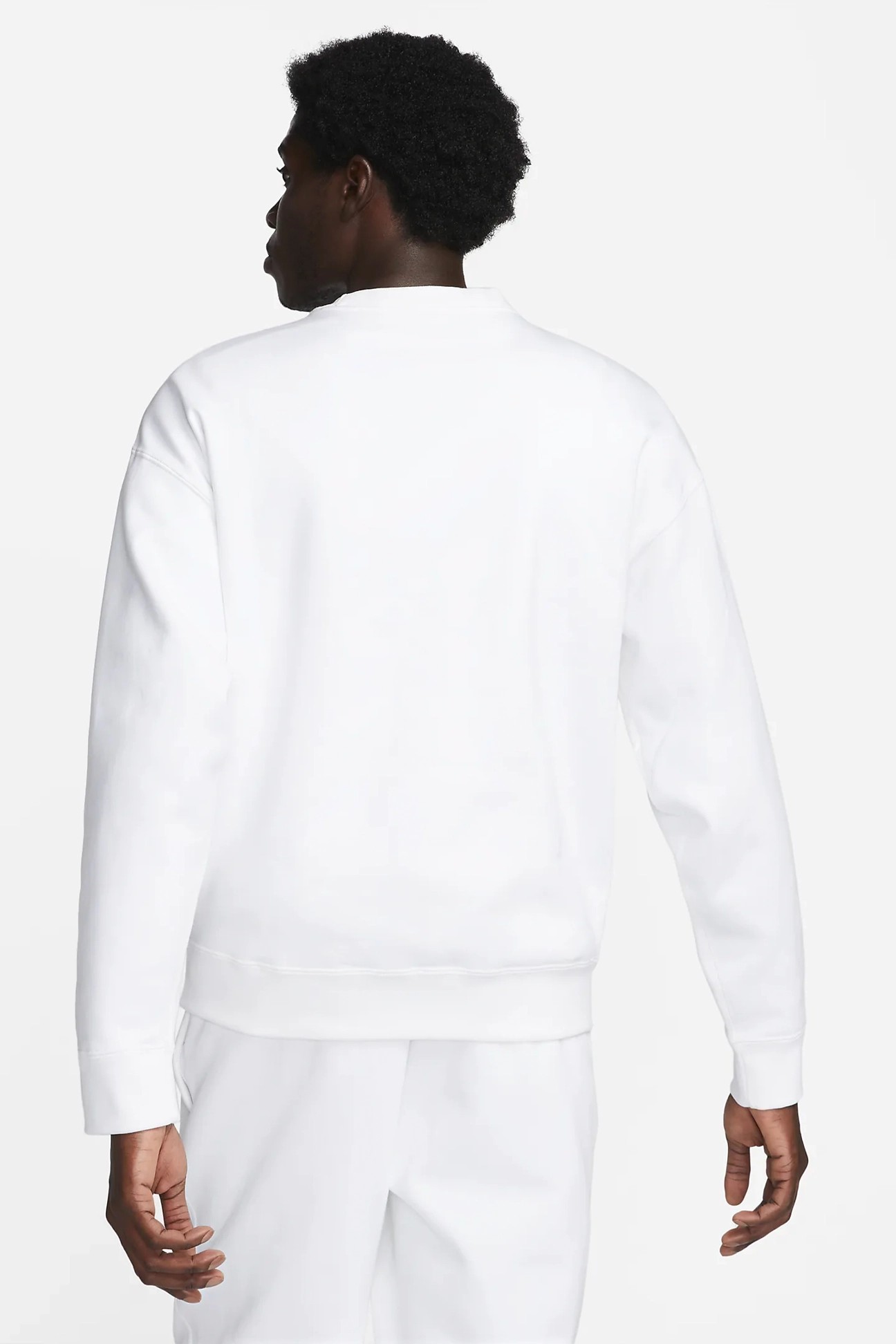 Solo Swoosh Fleece Crew Üst - Off-White