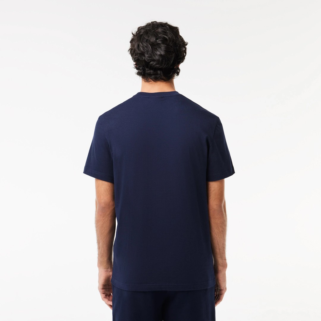 Regular Fit Bisiklet Yaka Baskılı T-Shirt - Lacivert