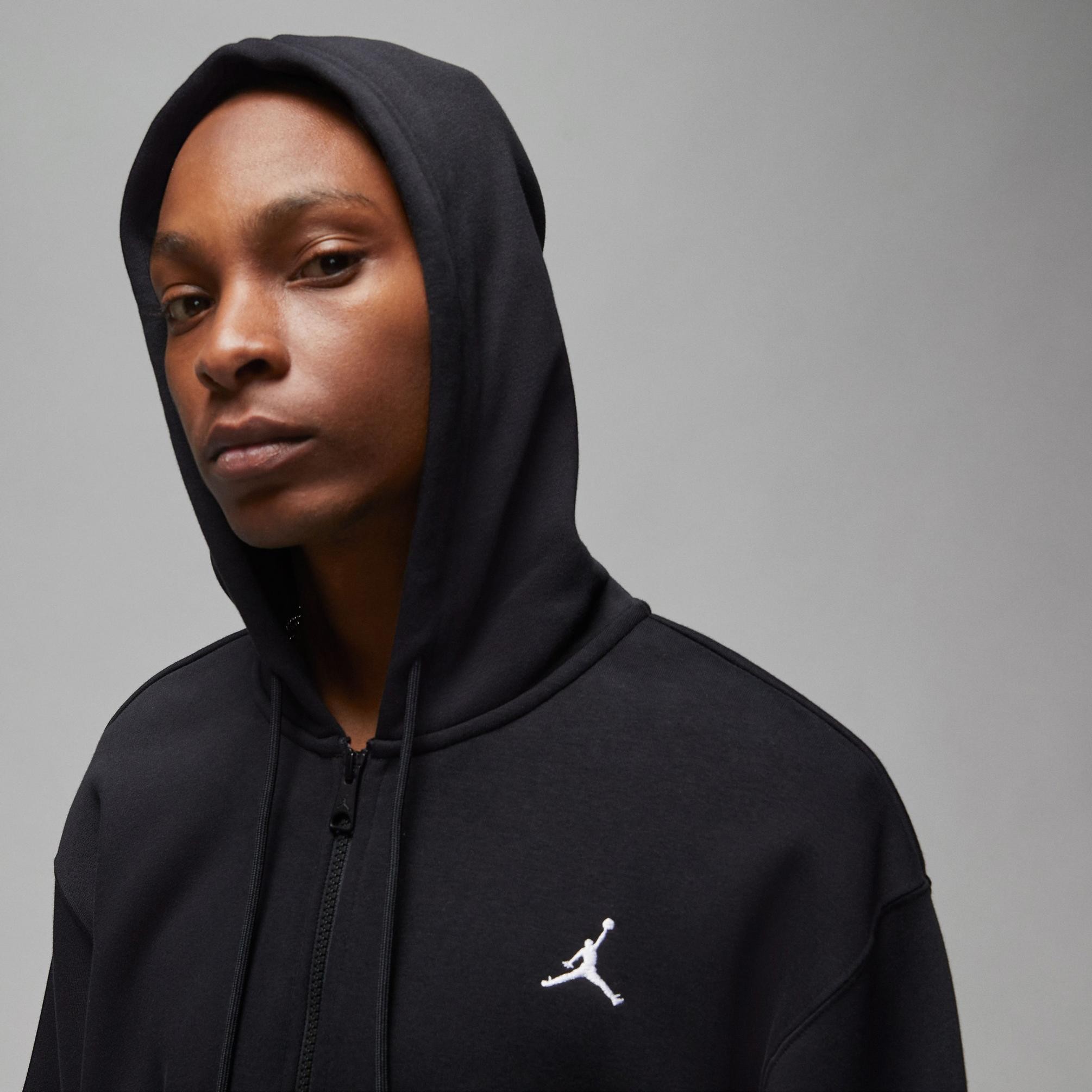 Essentials Tam Boy Fermuarlı Fleece Takım - Siyah