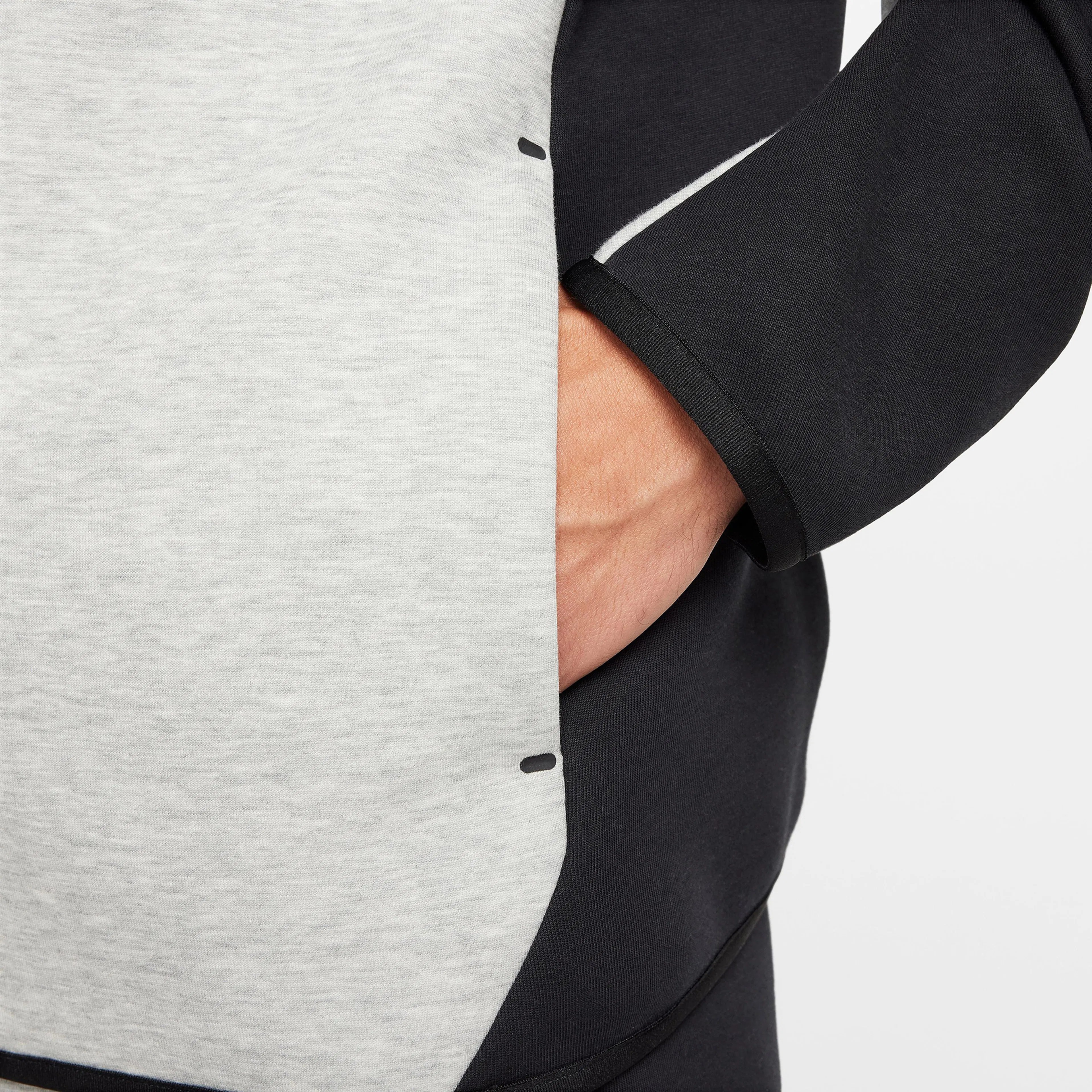 Tech Full-Zip Windrunner Hoodie - Dark Grey Heather / Black