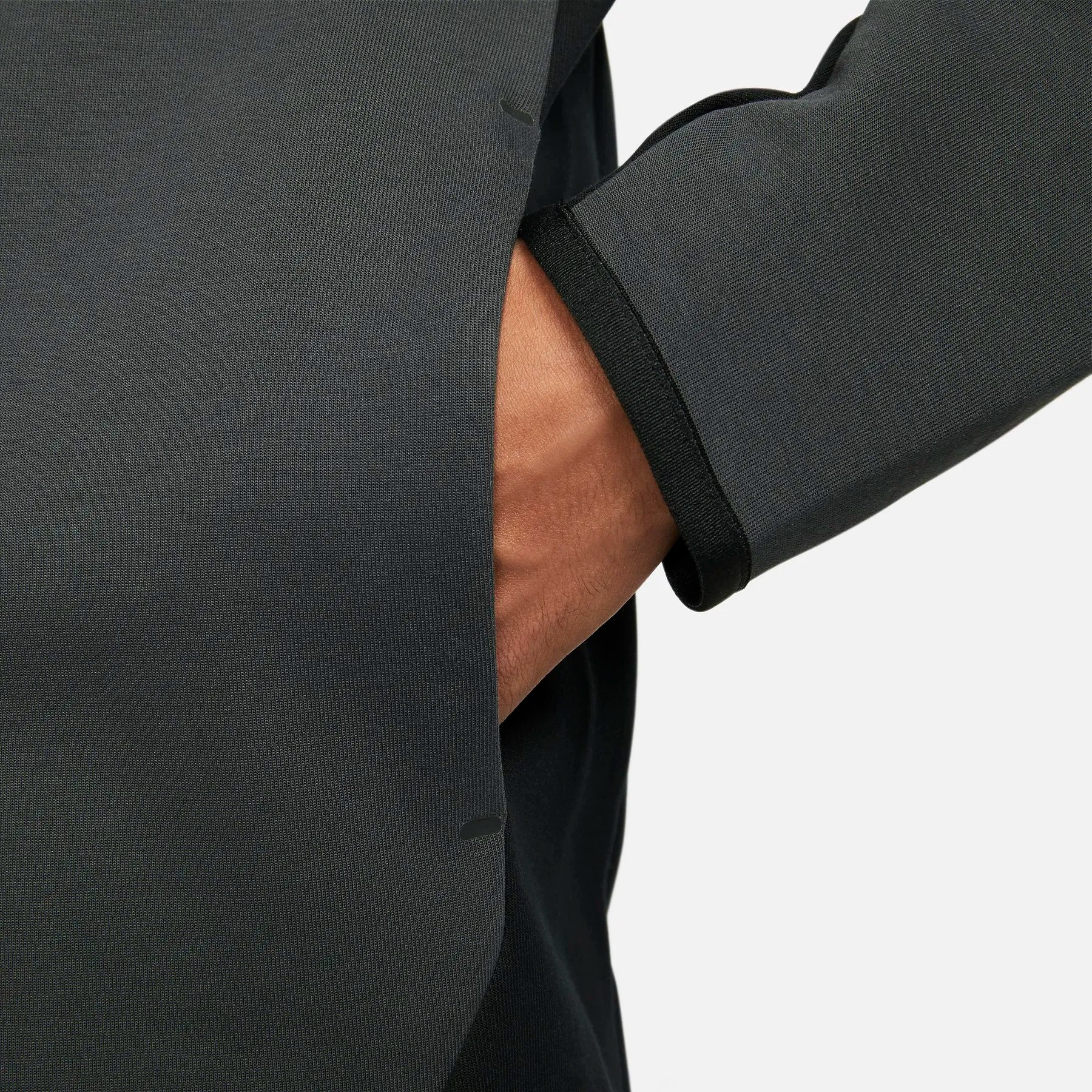Tech Fleece Full Zip Hoodie - Siyah/Anthracite/Volt