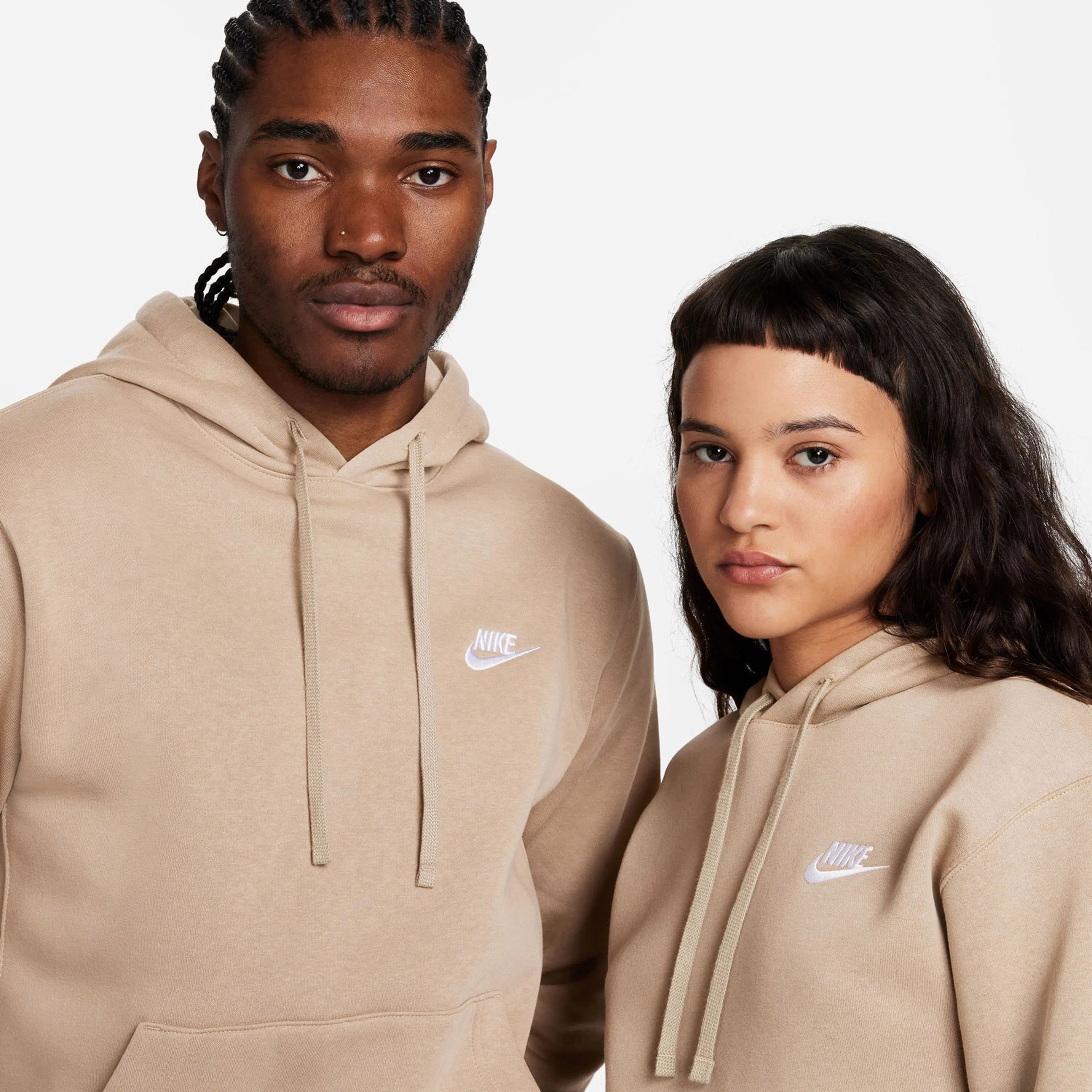 Club Fleece Kapüşonlu Sweatshirt - Kahverengi