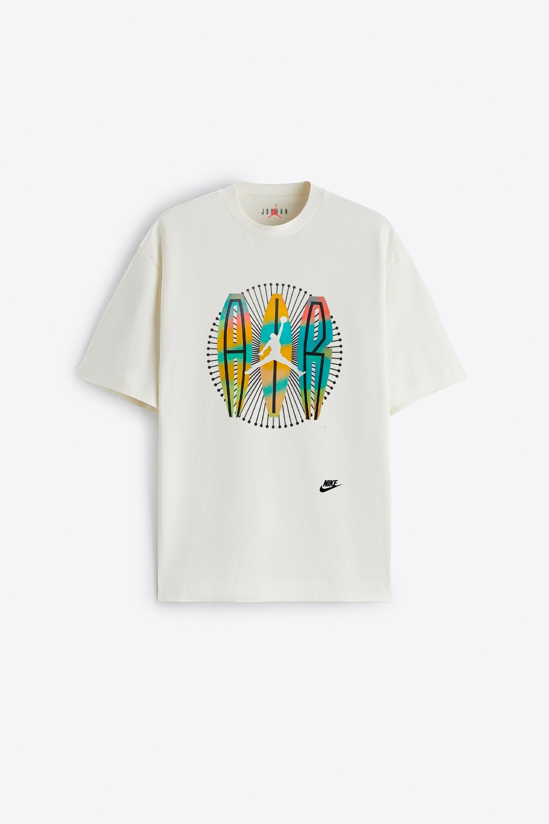 Jordan M J Flt Mvp Ss Crew T-Shirt - Off-White