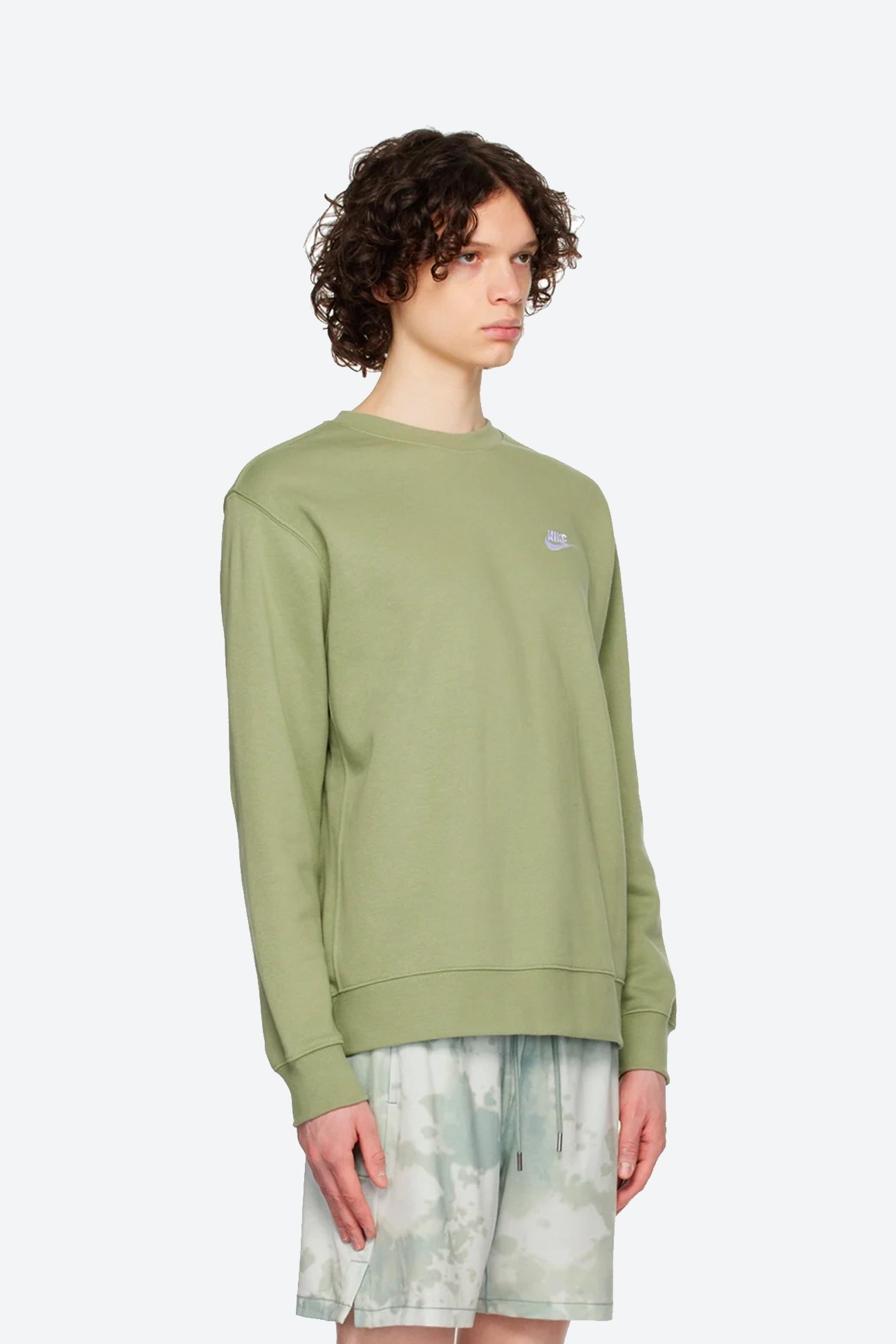Club French Terry Sweatshirt - Fesleğen Yeşili