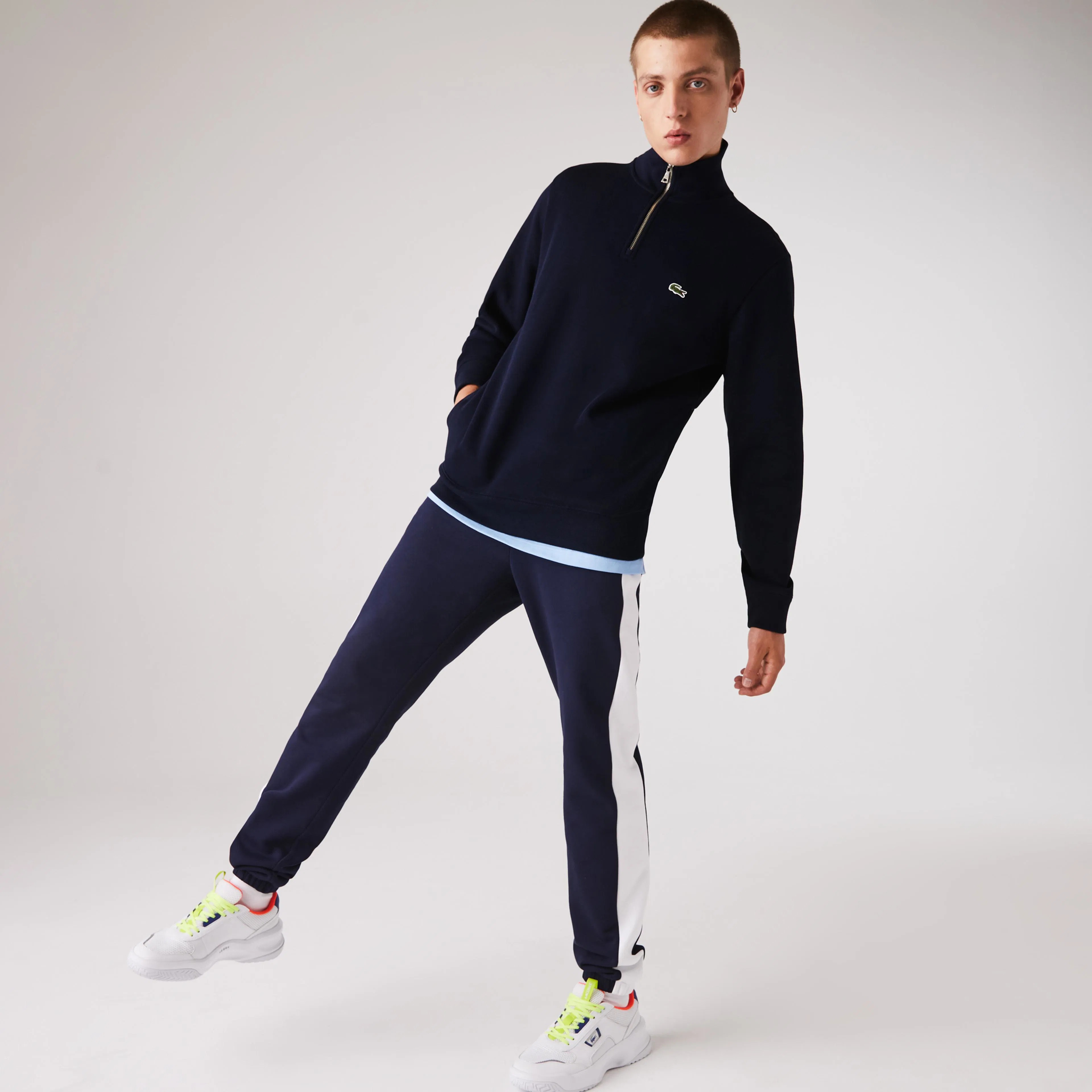 Classic Fit Yarım Fermuarlı Sweatshirt - Lacivert