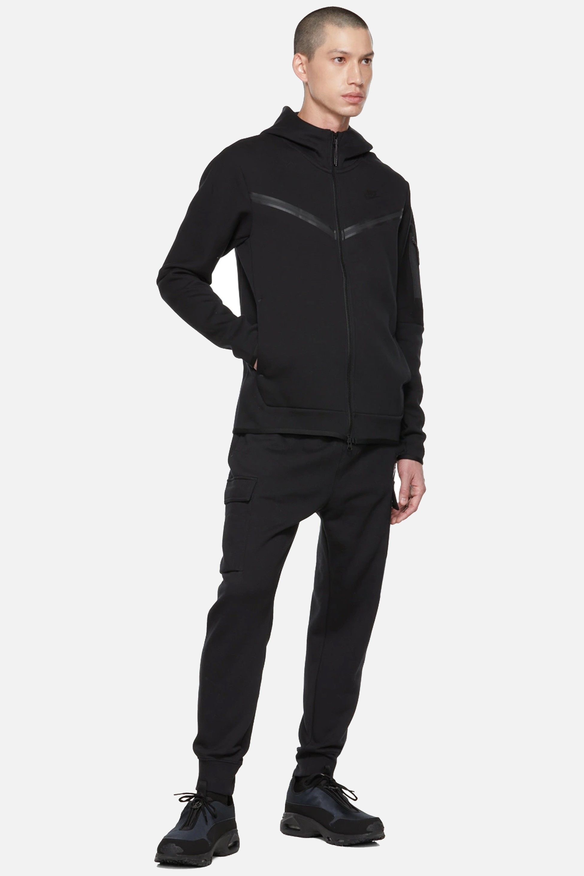 Tech Fleece Full Zip Hoodie - Black/Black