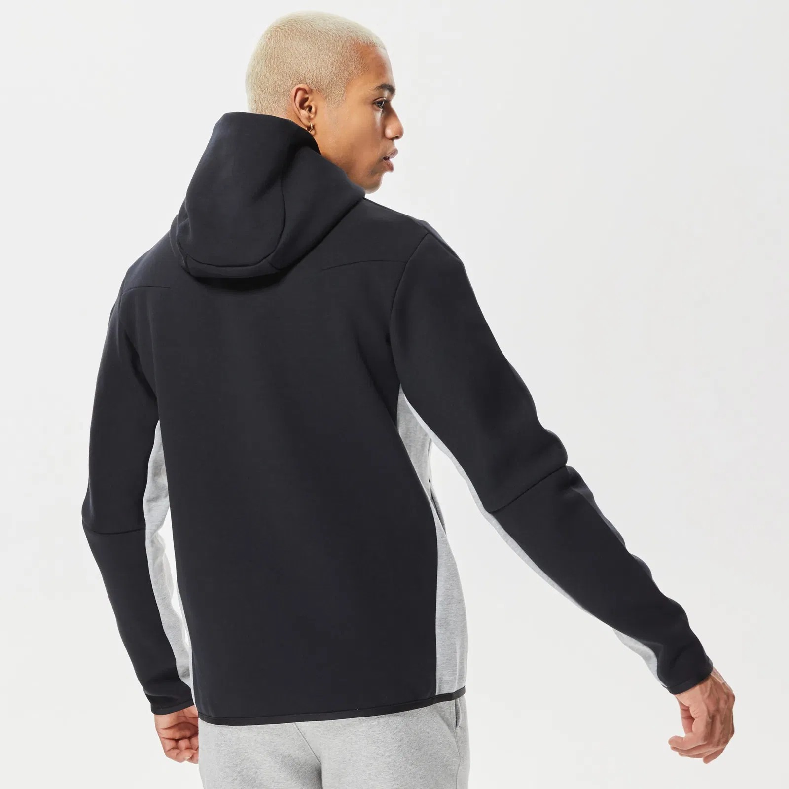 Tech Fleece Full Zip Hoodie - Dark Grey Heather/Black/White