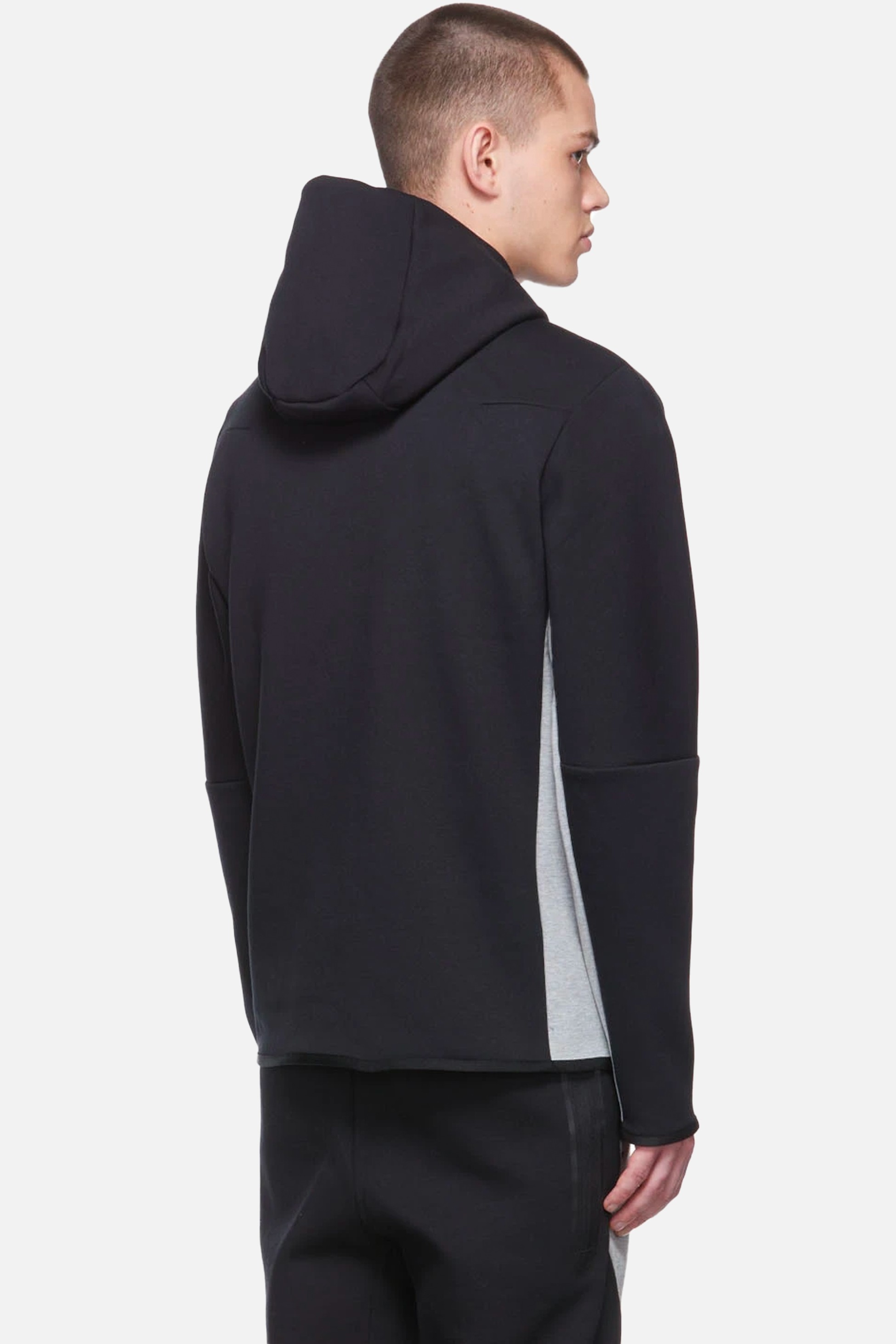 Tech Fleece Full Zip Hoodie - Dark Grey Heather/Black/White