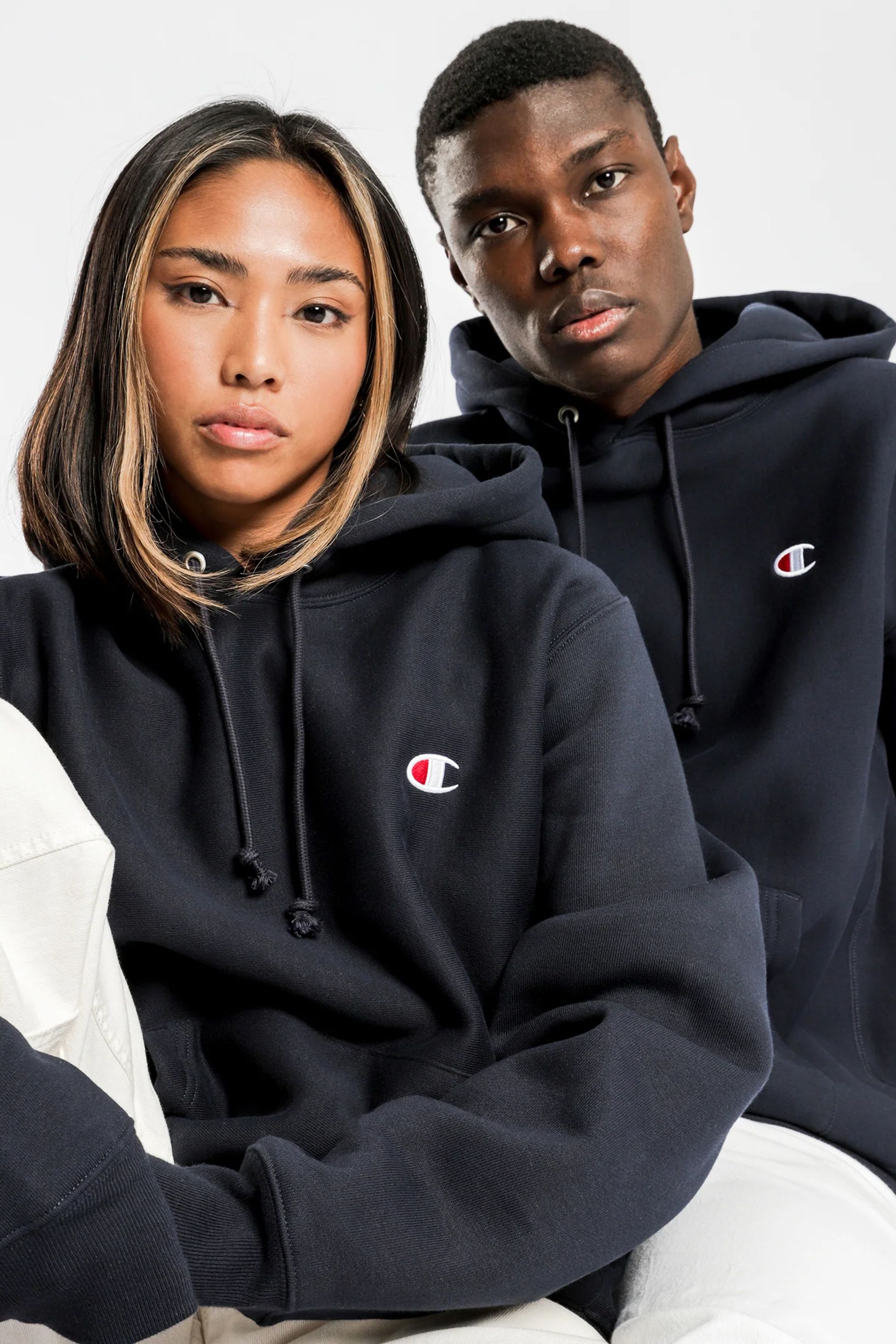 Reverse Weave Hoodie C Logo - Siyah