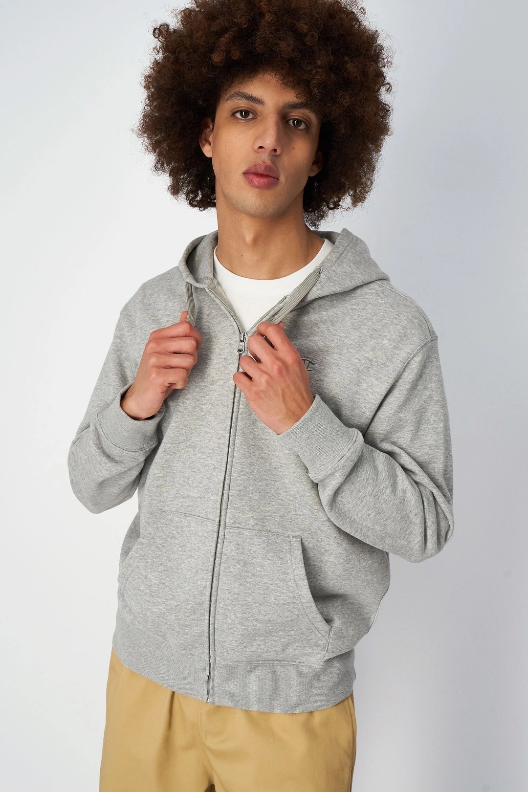 Full-Zip C Logo Fleece Hoodie