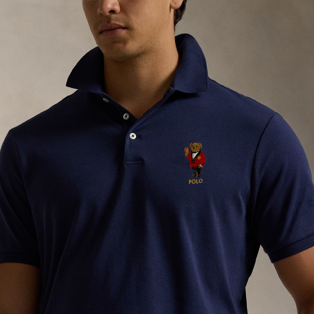 Bear Mesh Polo - Lacivert