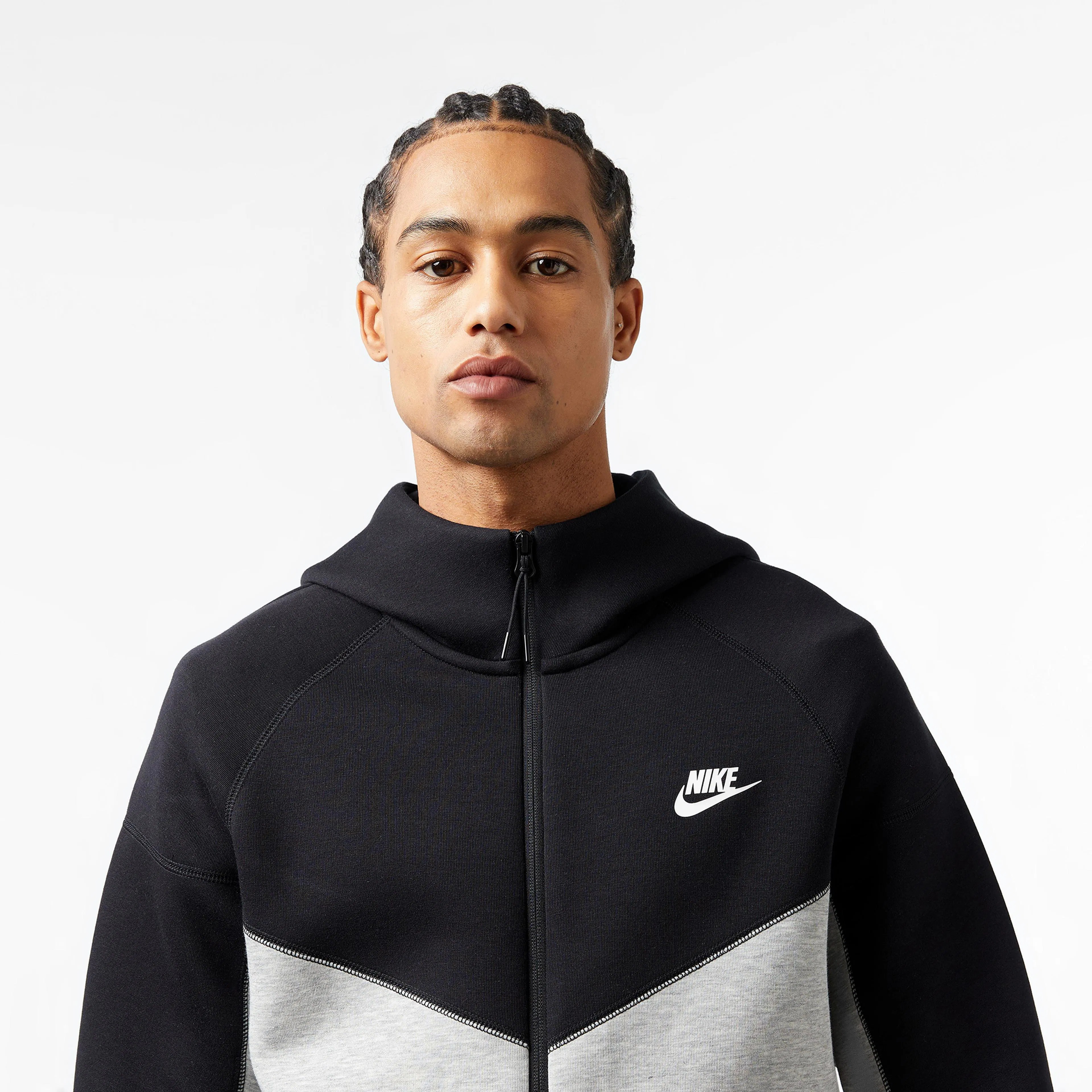 Sportswear Tech Fleece Windrunner Eşofman Üstü - Dark Grey Heather/Siyah/Beyaz
