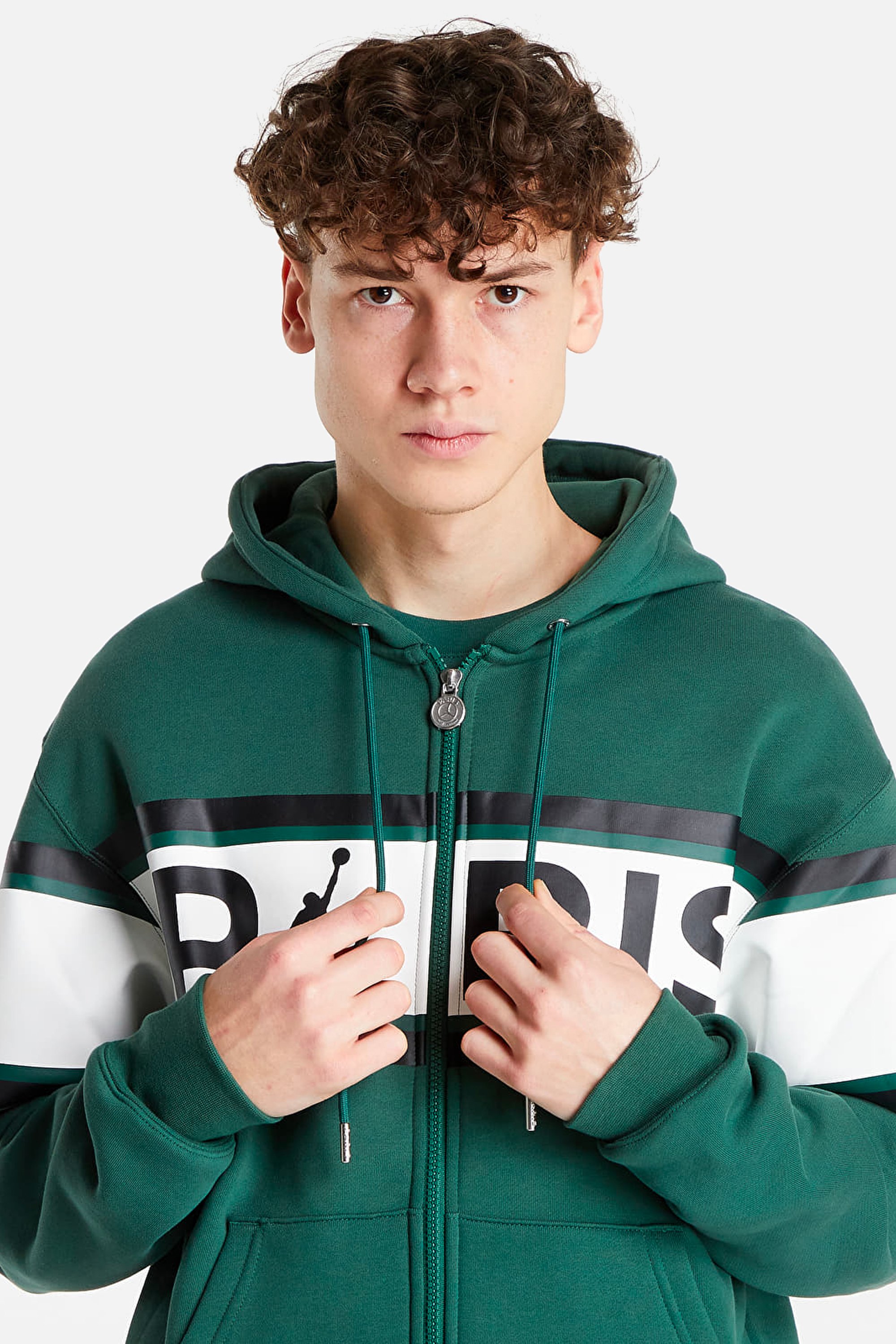 Paris Saint-Germain Fermuarlı Fleece Hoodie - Noble Green