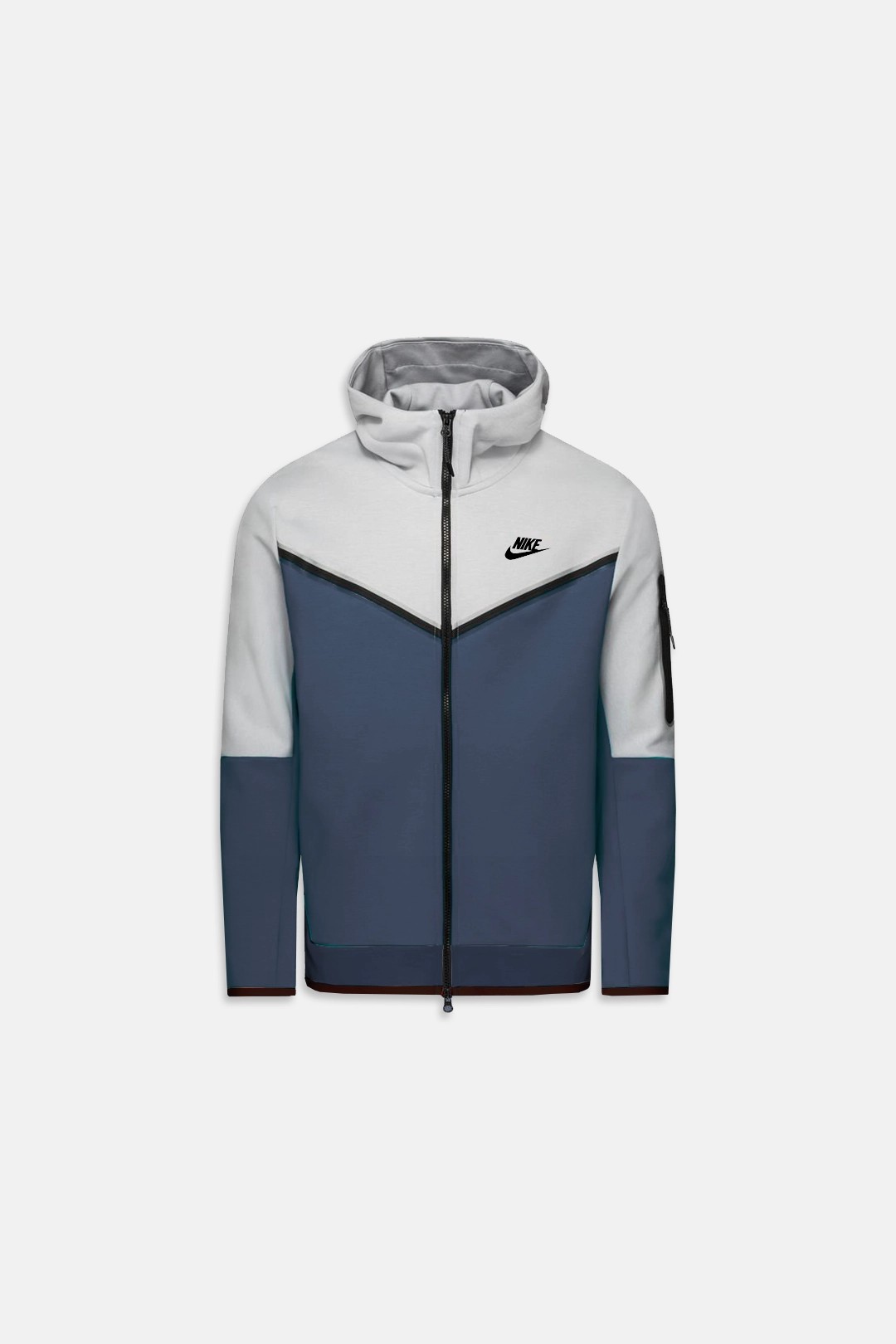 Nike tech full zip hoodie grey hotsell