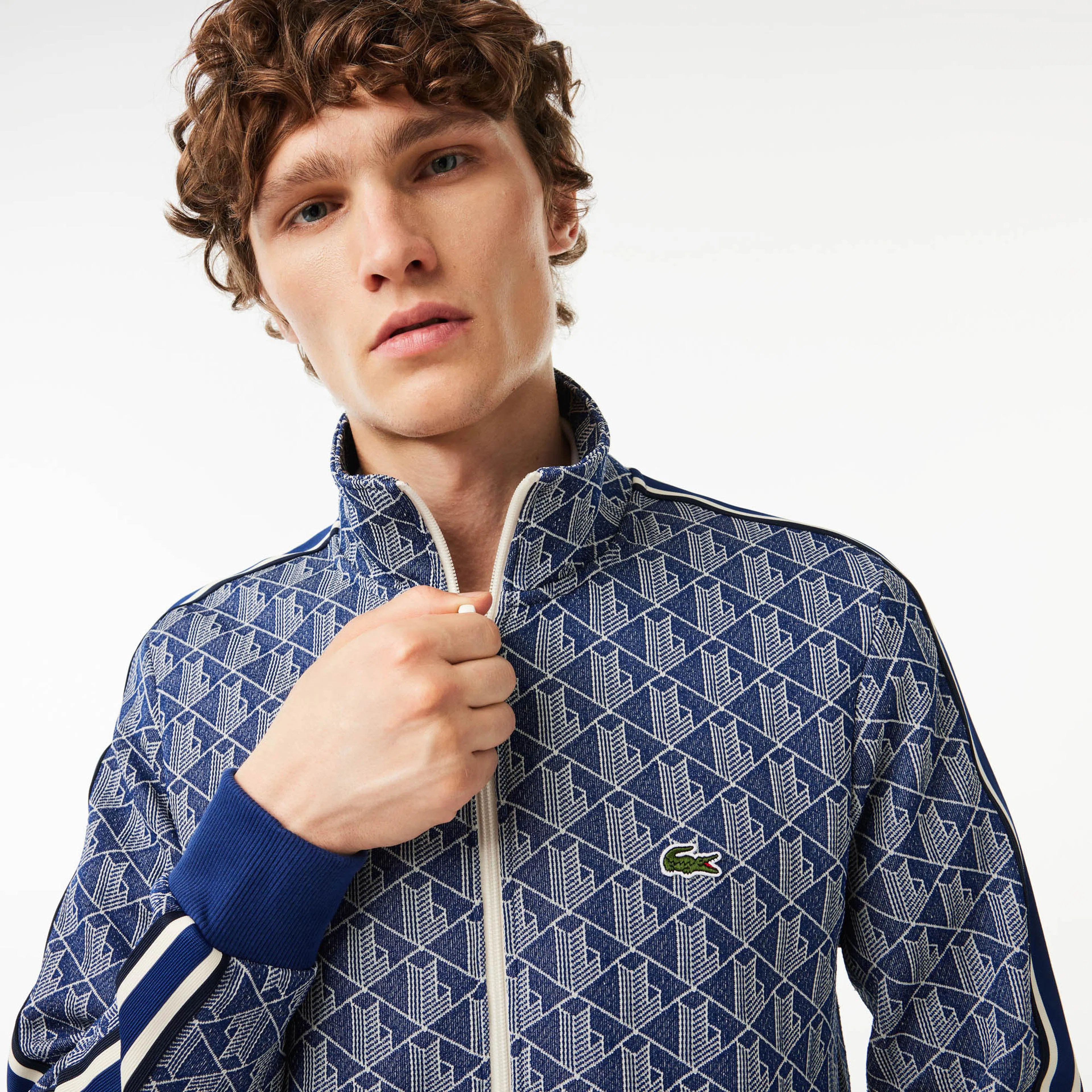 Regular Fit Monogram Sweatshirt - Mavi