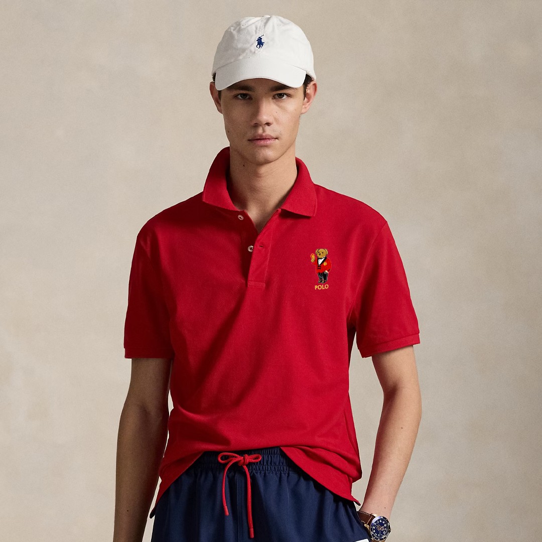 Bear Mesh Polo - Kırmızı