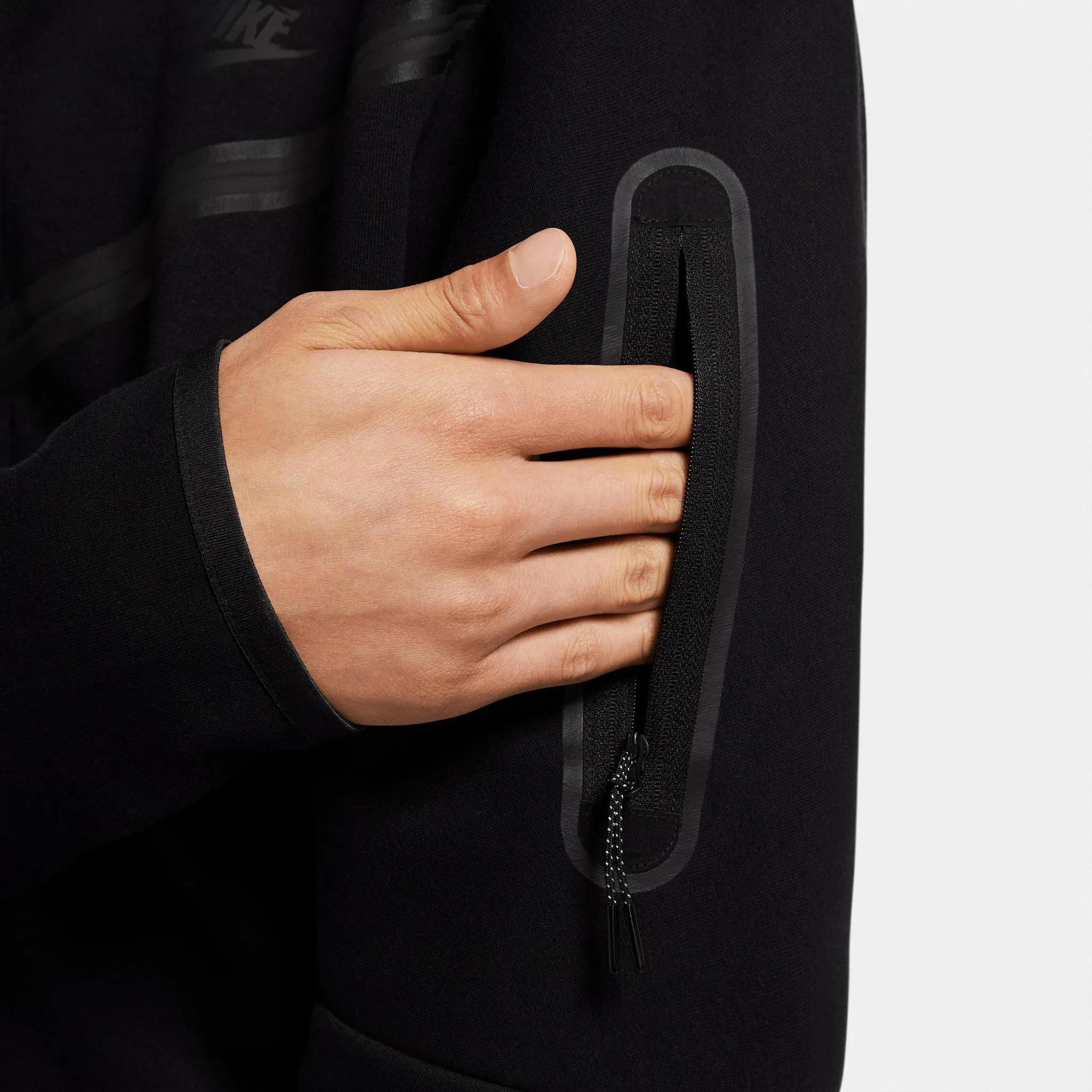 Tech Fleece Full Zip Hoodie - Black/Black