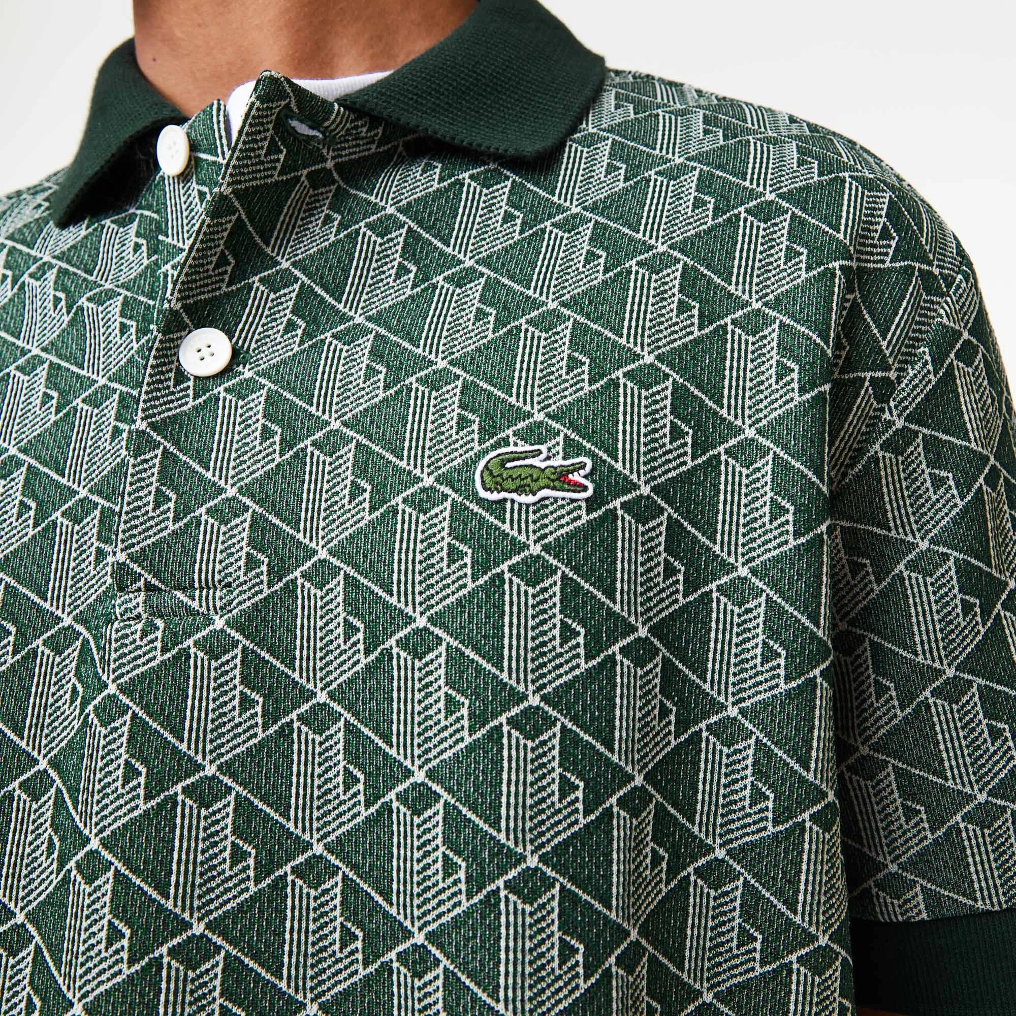 Classic Fit Monogram Polo - Yeşil