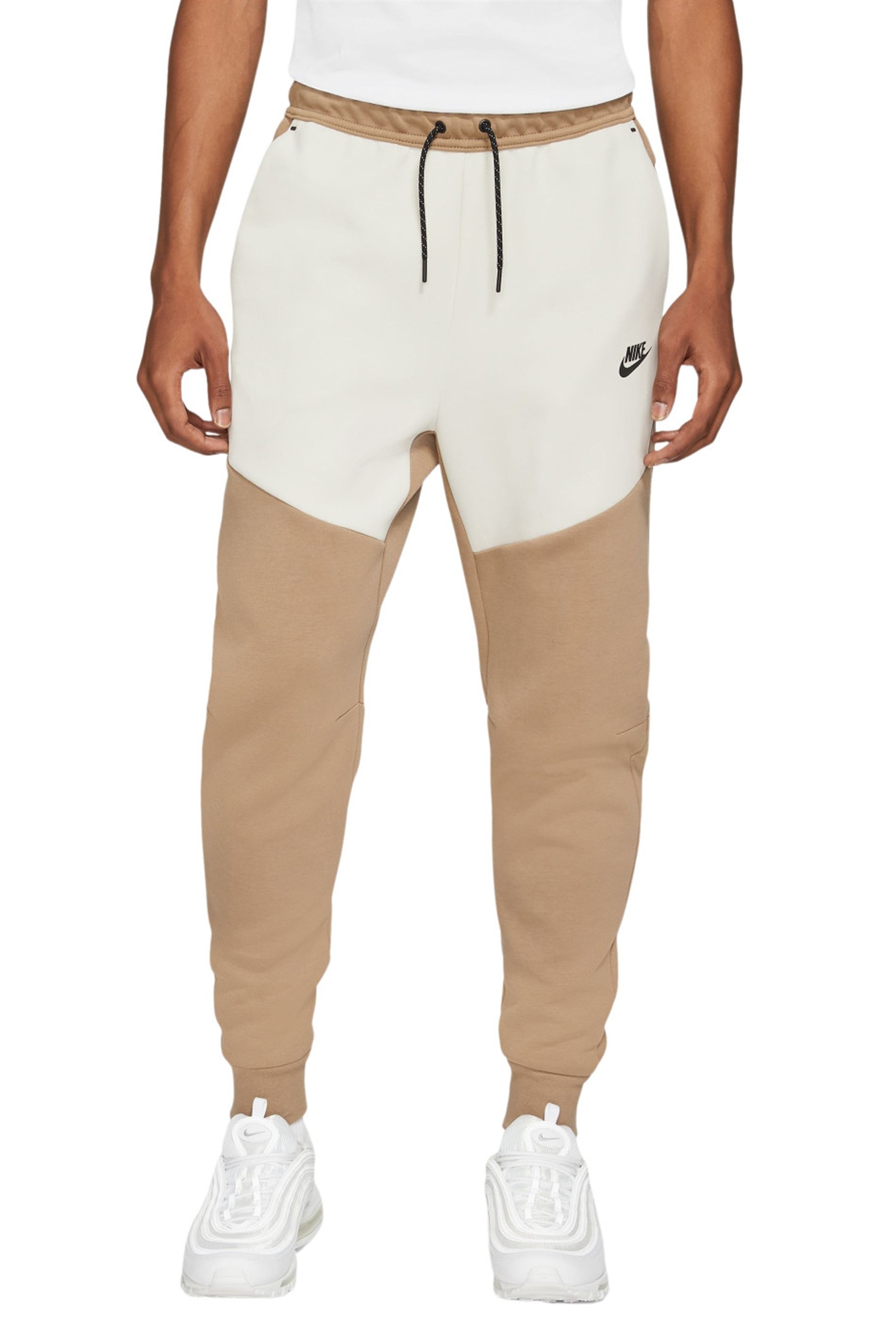 Tech Fleece Joggers - Brown / White