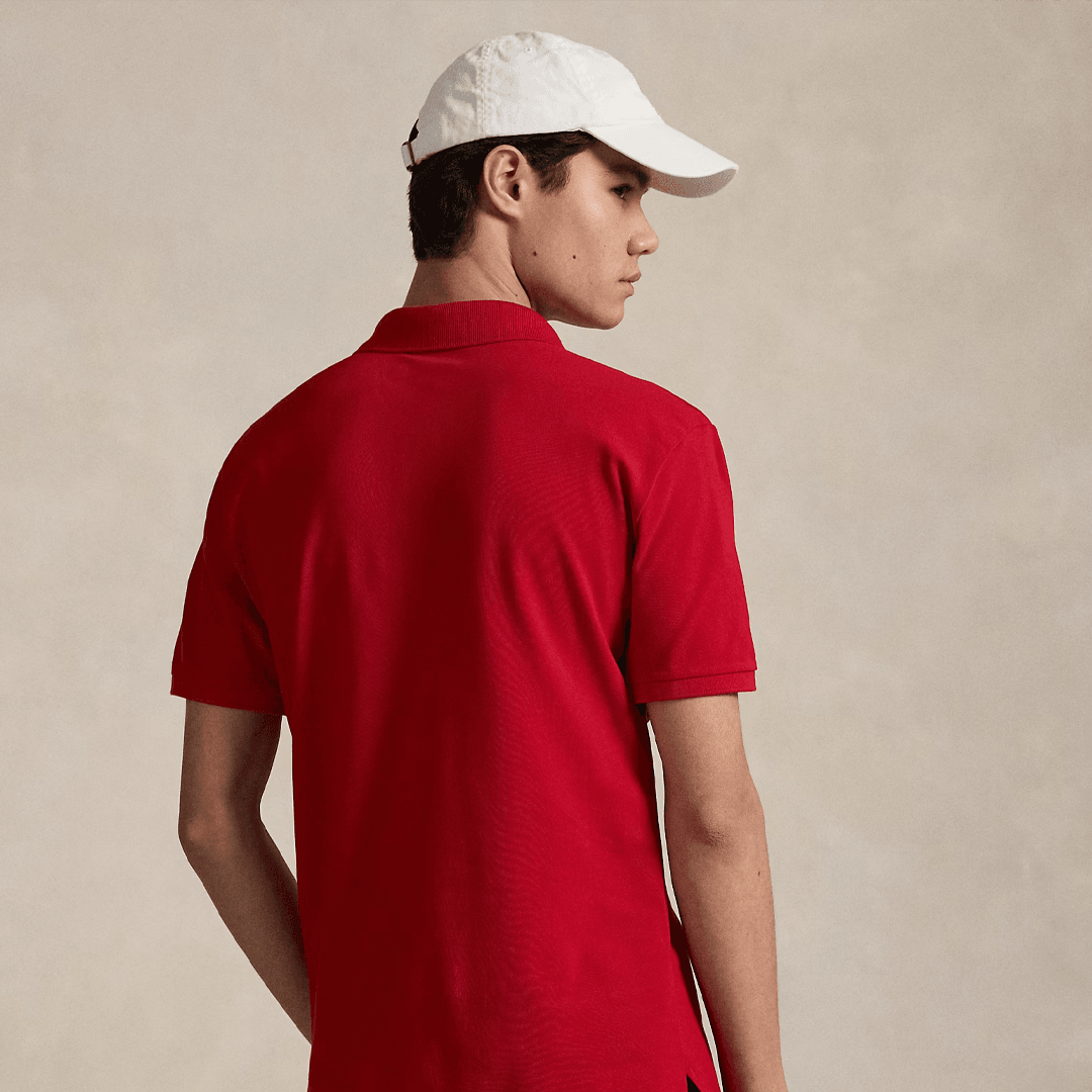 Bear Mesh Polo - Kırmızı