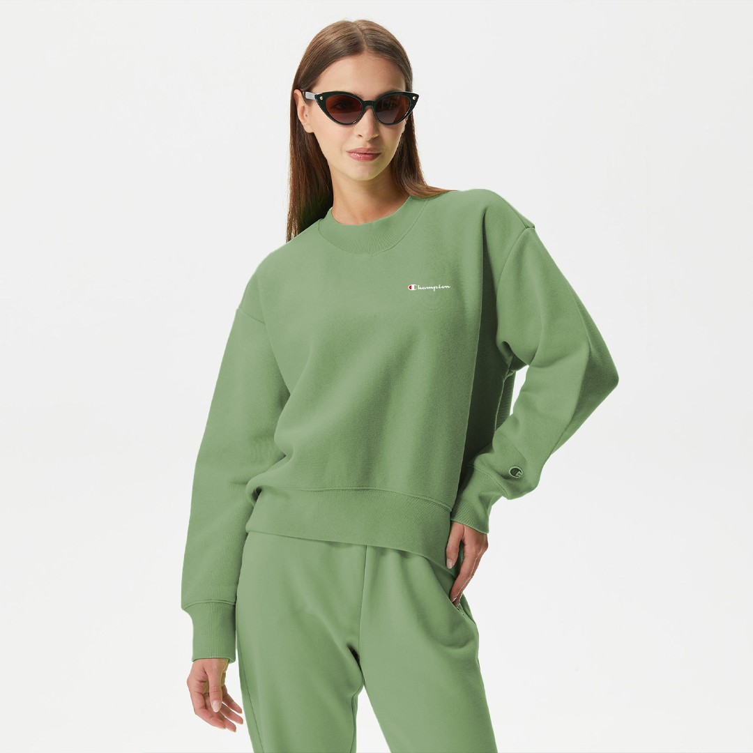 Powerblend Fleece Crew Sweatshirt - Yeşil
