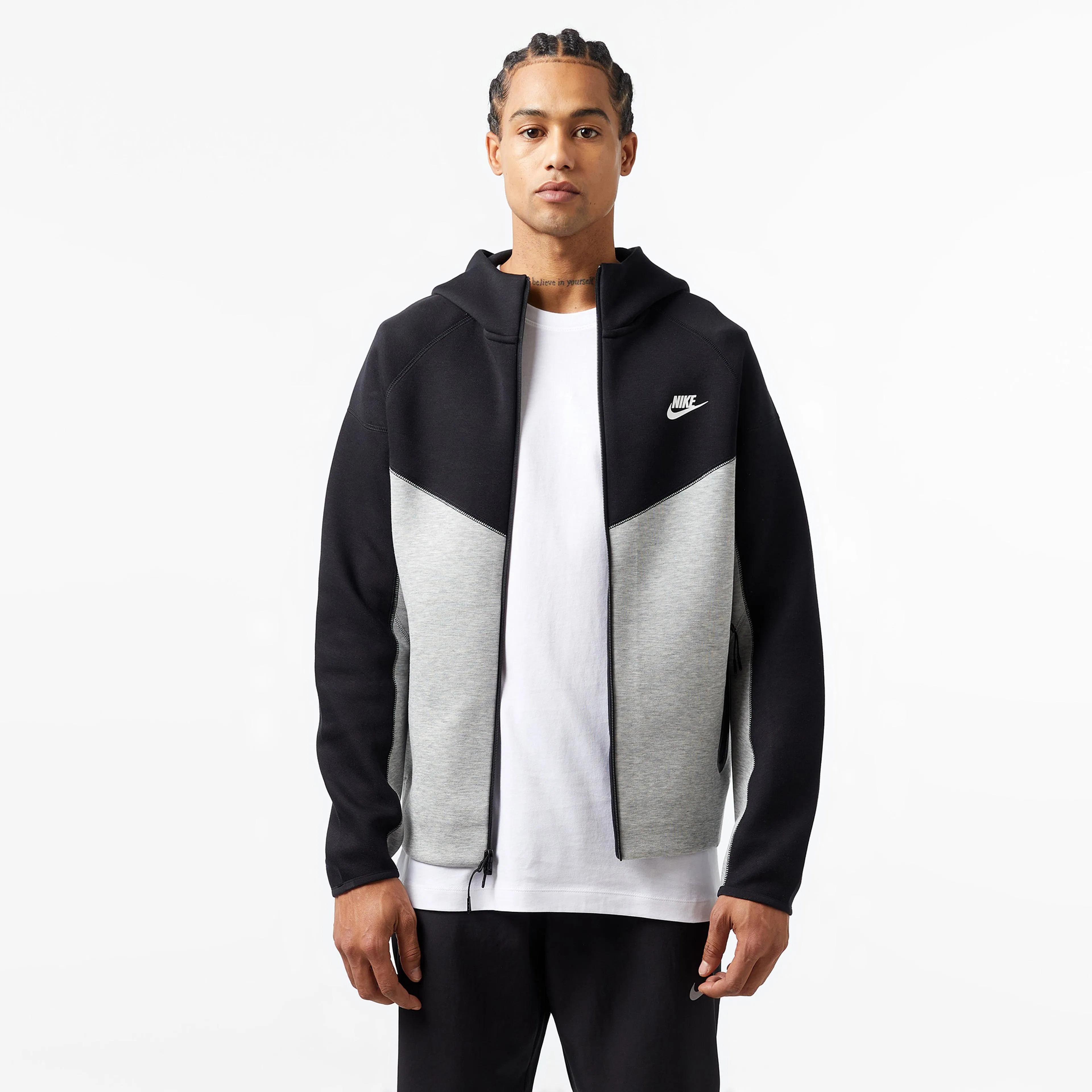 Dark Grey Heather/Siyah/Beyaz