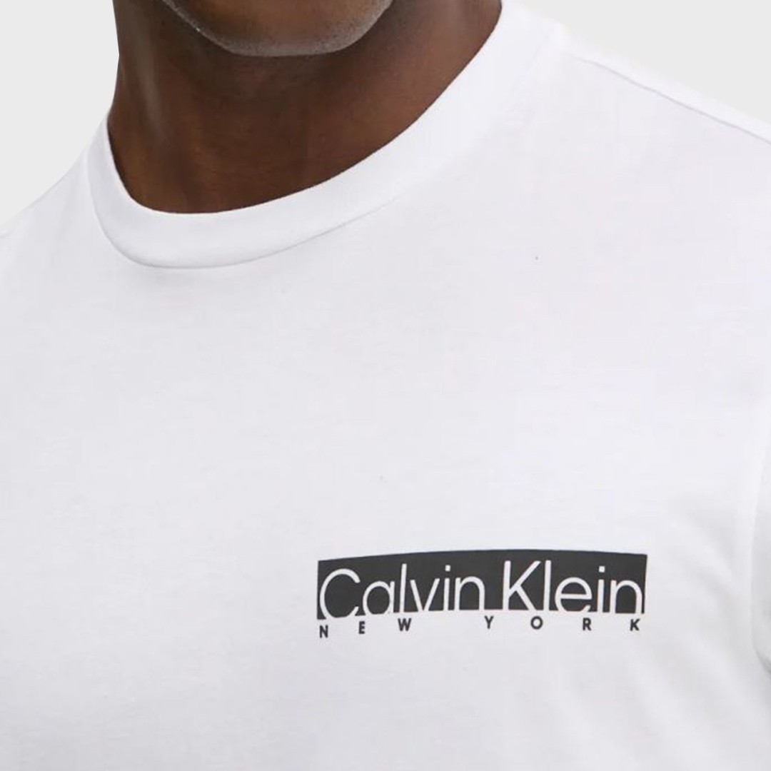 Ny Chest Box Logo T-shirt - Beyaz