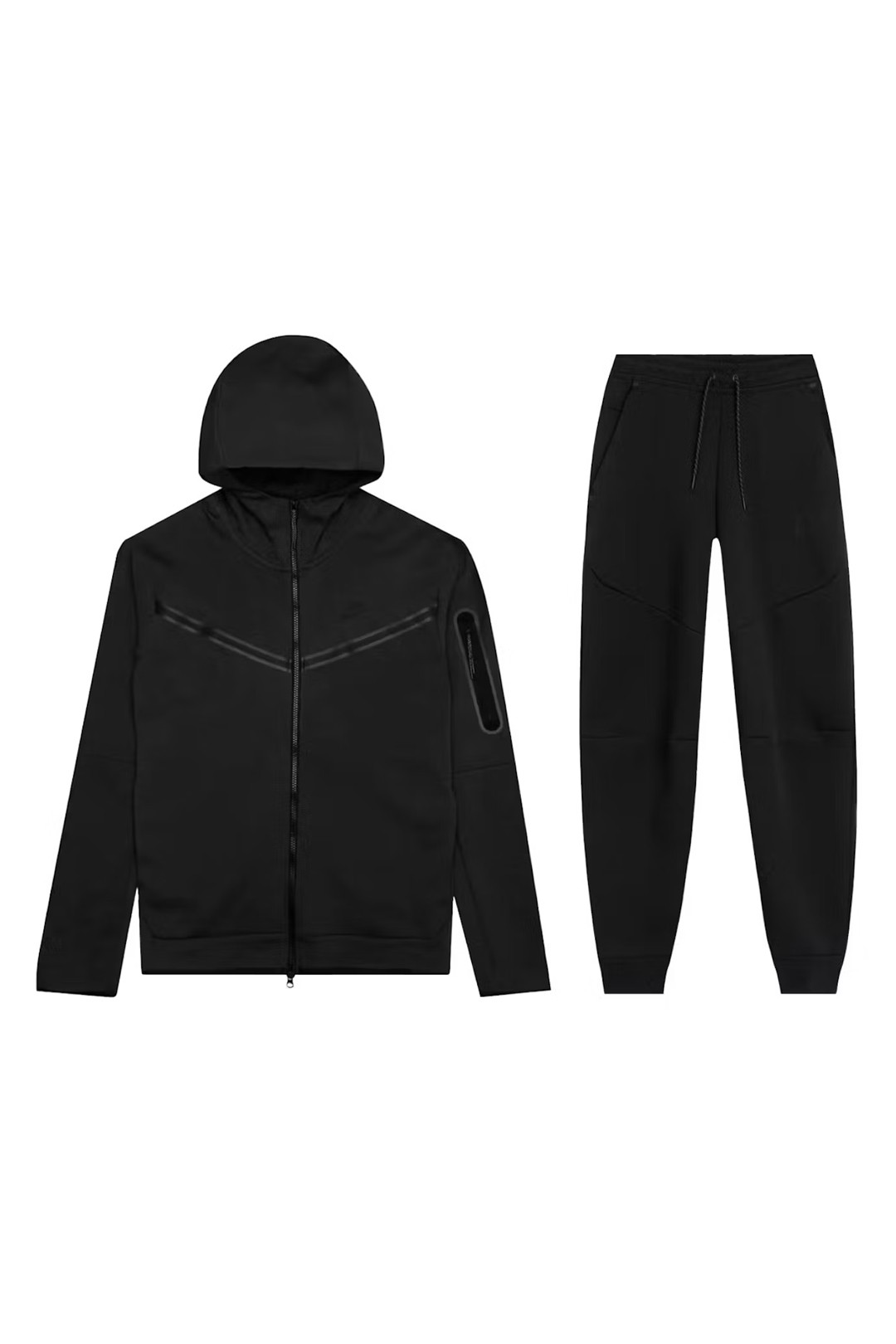 Sportswear Tech Fleece Full Zip Hoodie & Joggers Set - Siyah