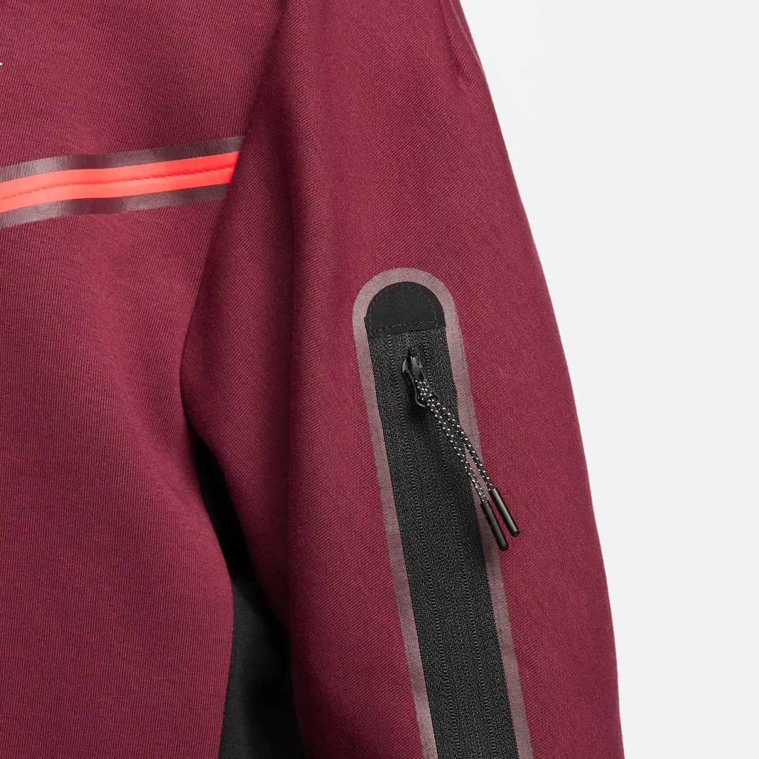 Tech Fleece Full Zip Hoodie - Black/Dark Beetroot/Phantom