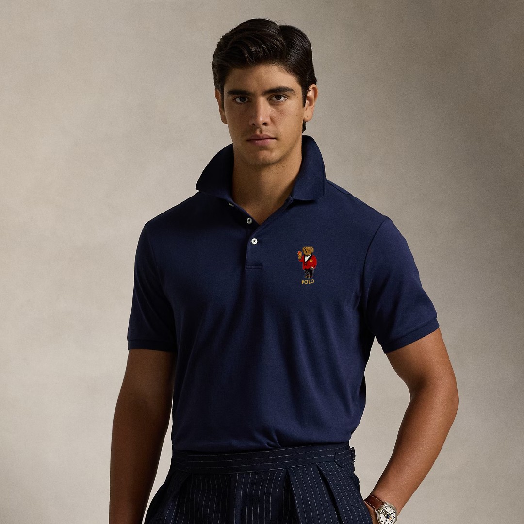 Bear Mesh Polo - Lacivert