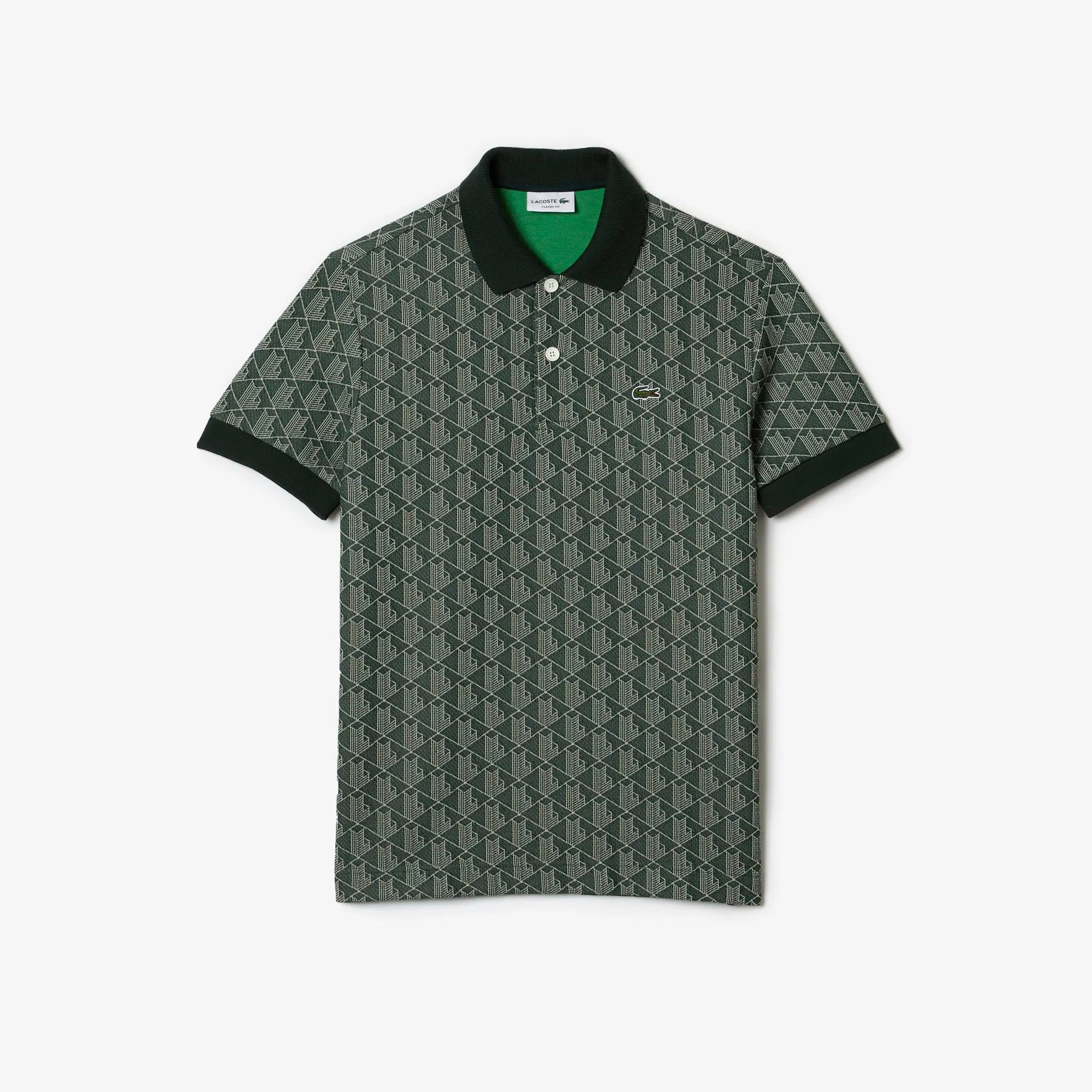 Classic Fit Monogram Polo - Yeşil