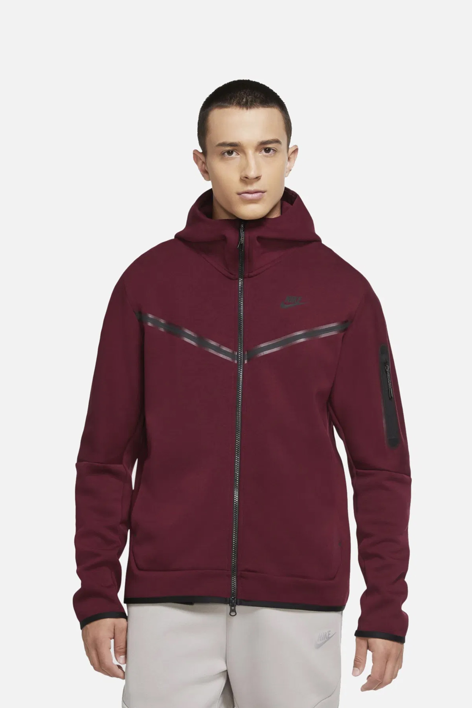 Tech Fleece Full-Zip Hoodie - Bordo