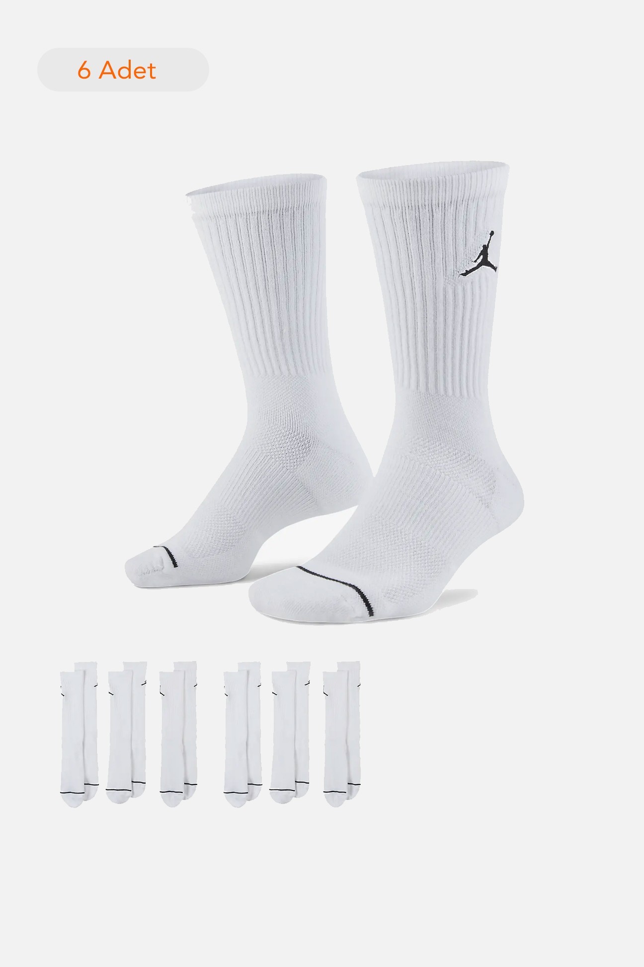 Jordan Everyday Max Unisex Crew Çoraplar (6'lı Paket)